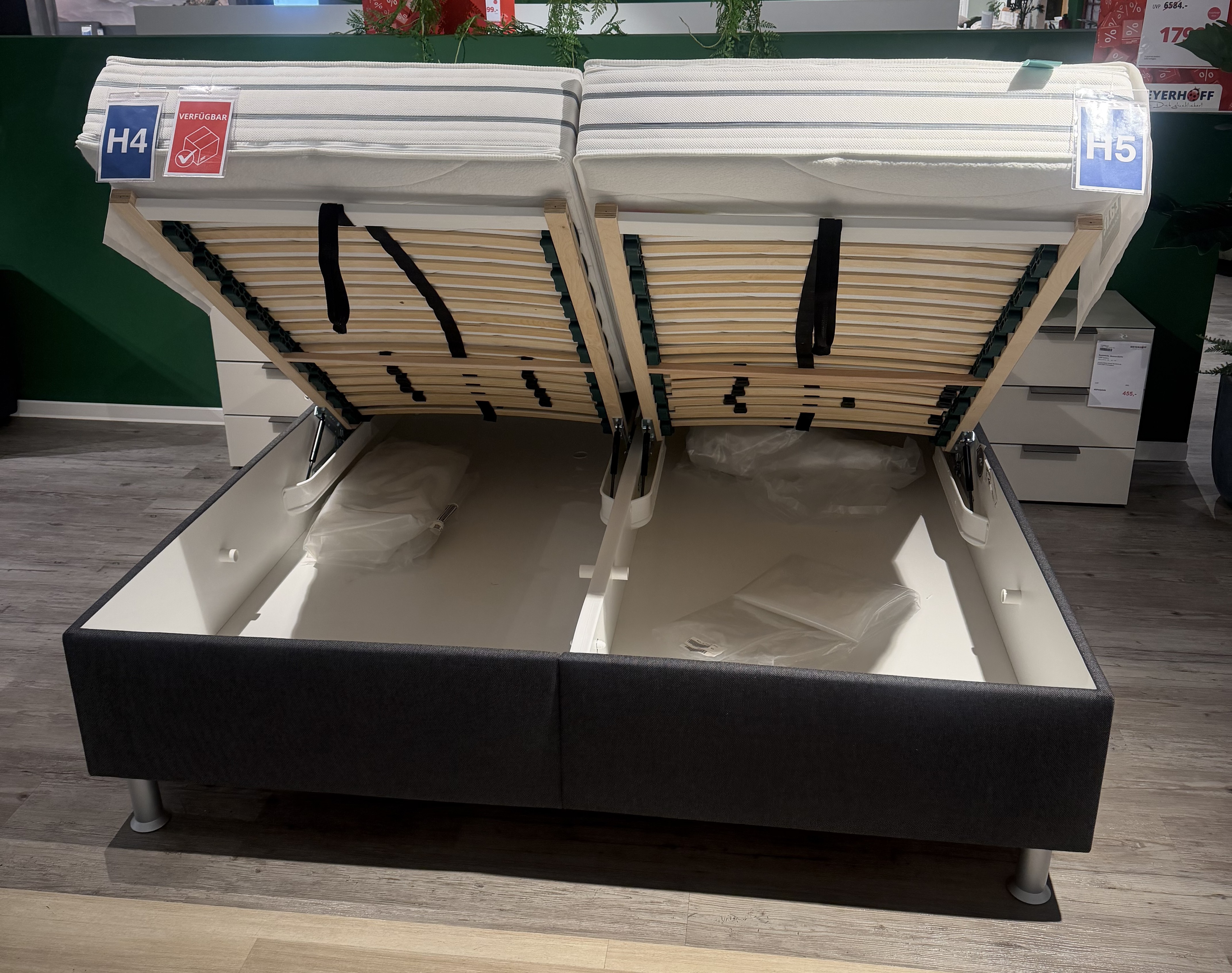 Polsterbett, mit Matratzen - KS23 Vesle