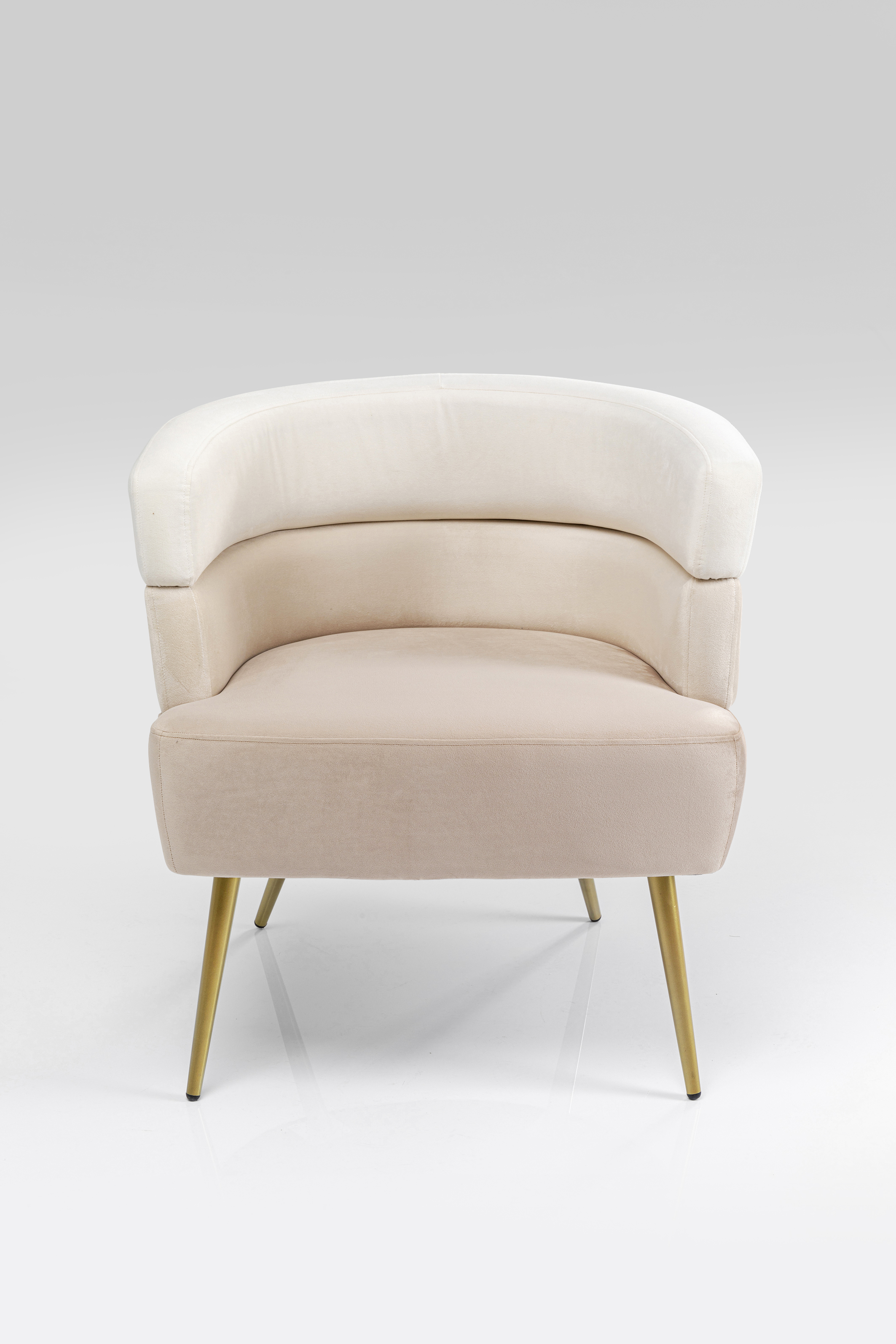 Sessel Sandwich, creme, Samtoptik - Sandwich