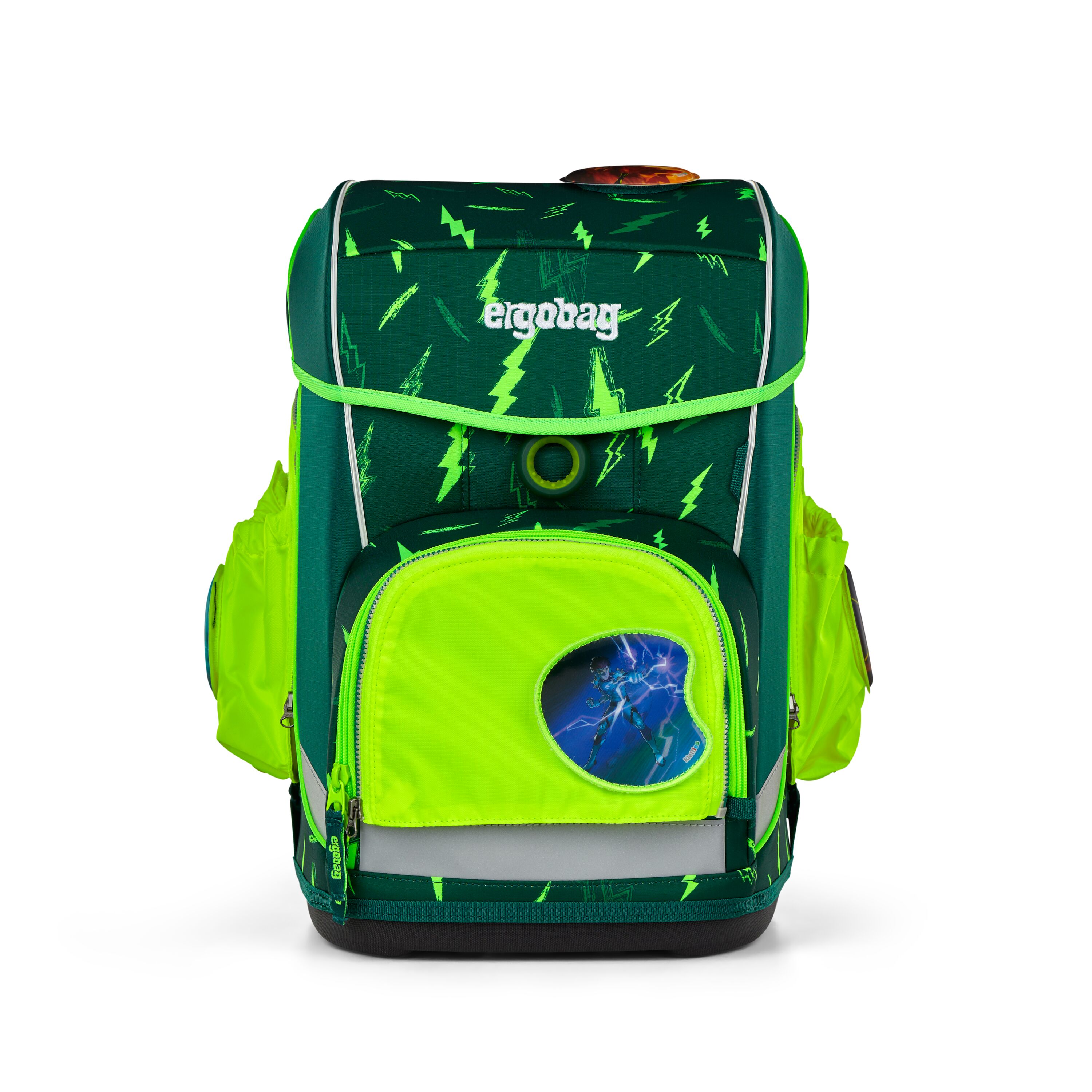 egobag Seitentaschen Zip-Set, grün - fluo zip