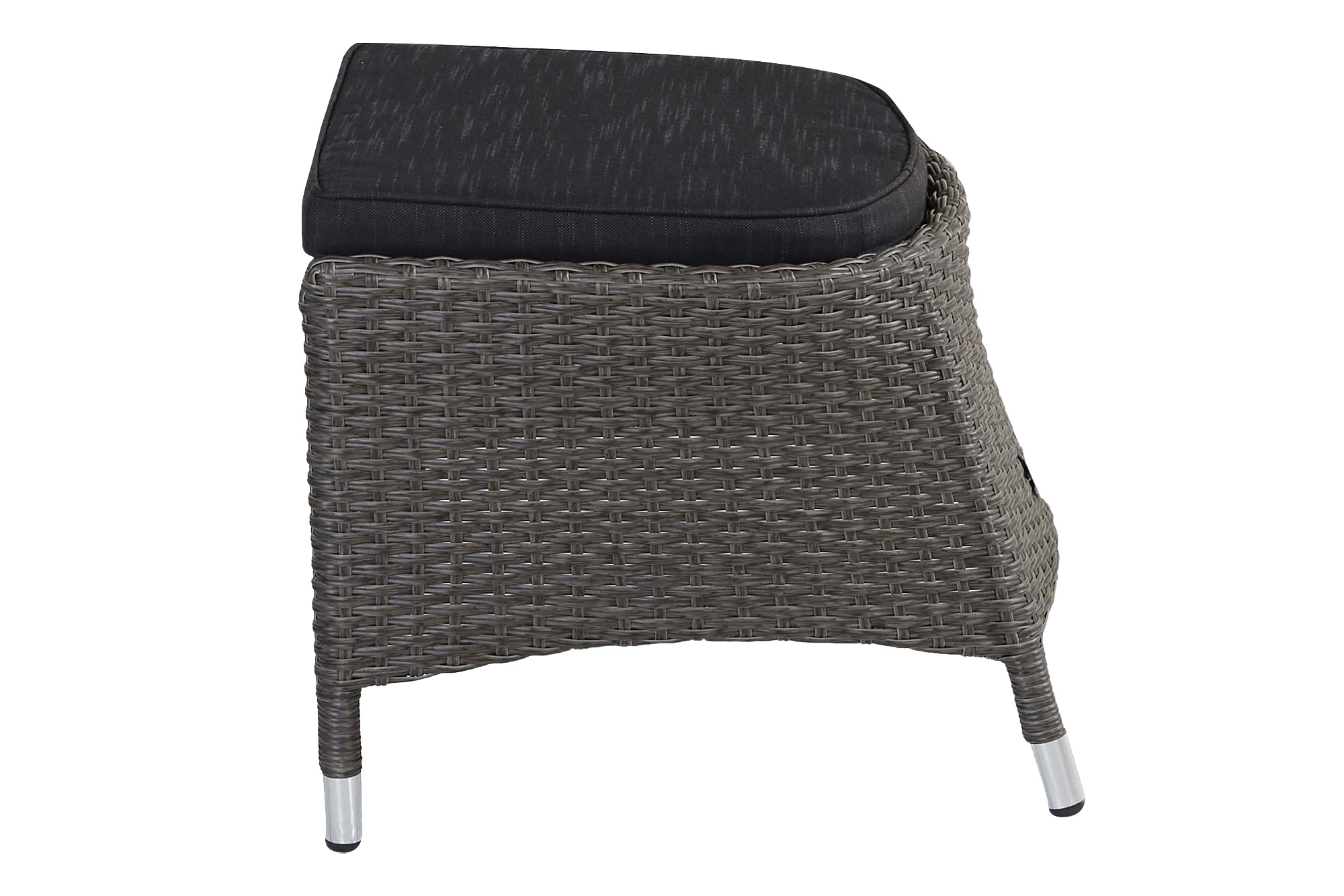 Hocker,mit Komfort-Kissen,Outdoor,Geflecht - Barcelona