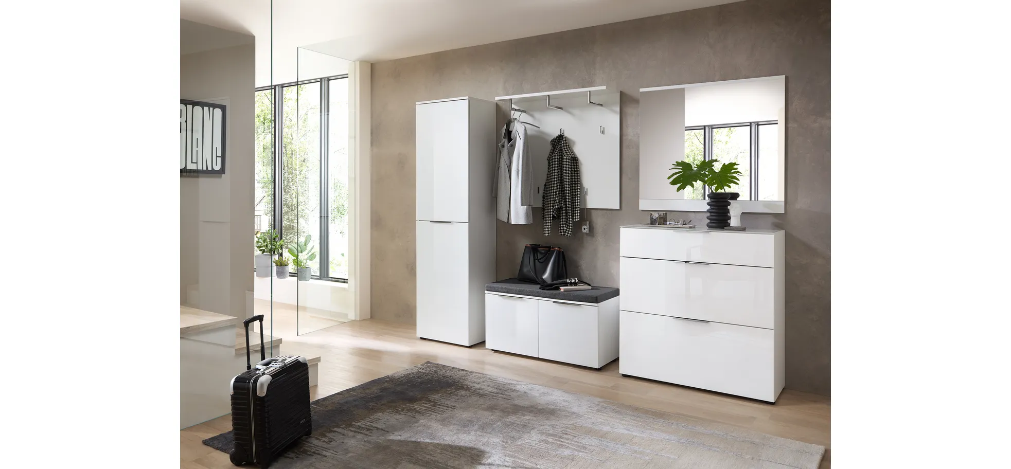 Garderobenpaneel, weiß - Ilaria