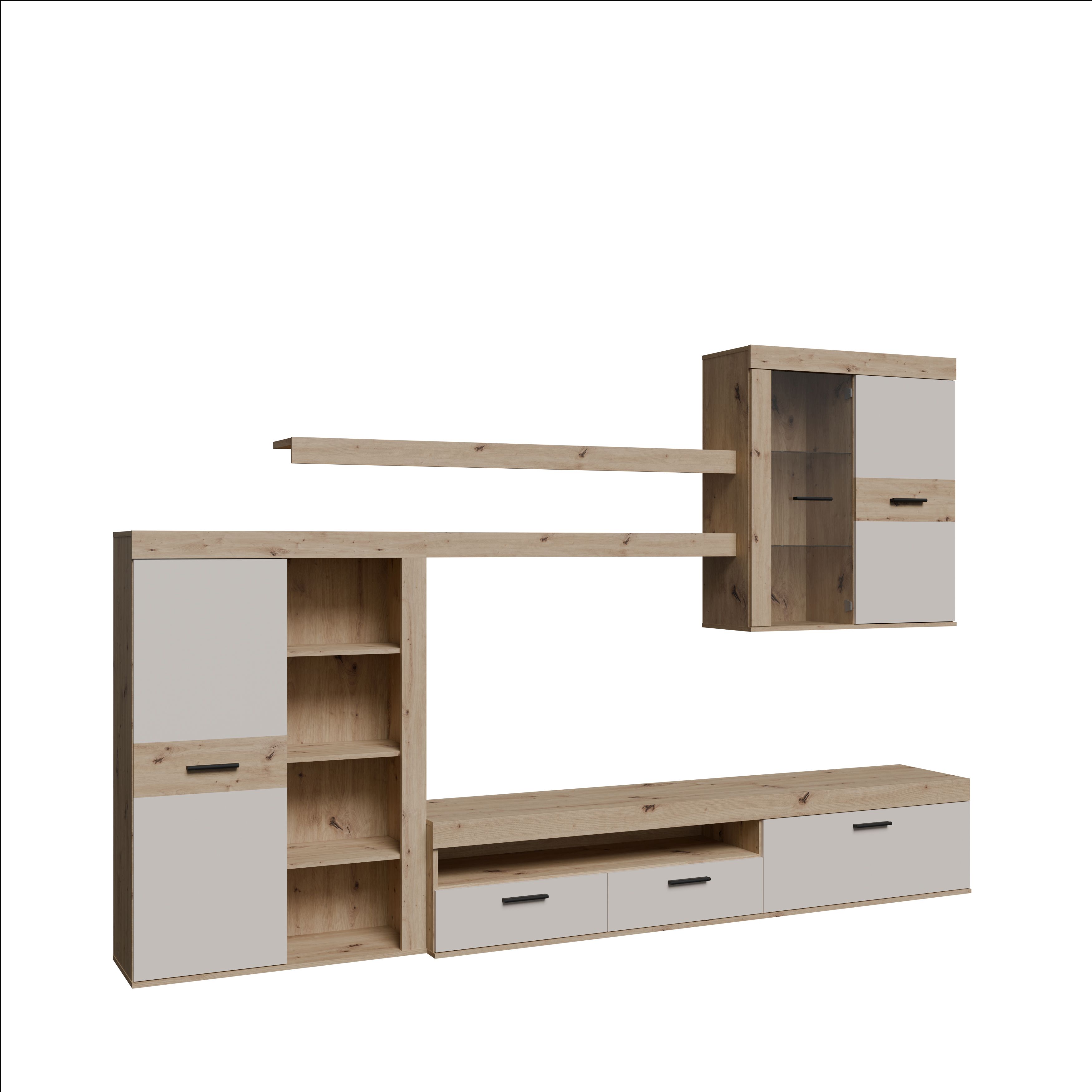 Wohnwand, Artisan oak, Sand  - Frana