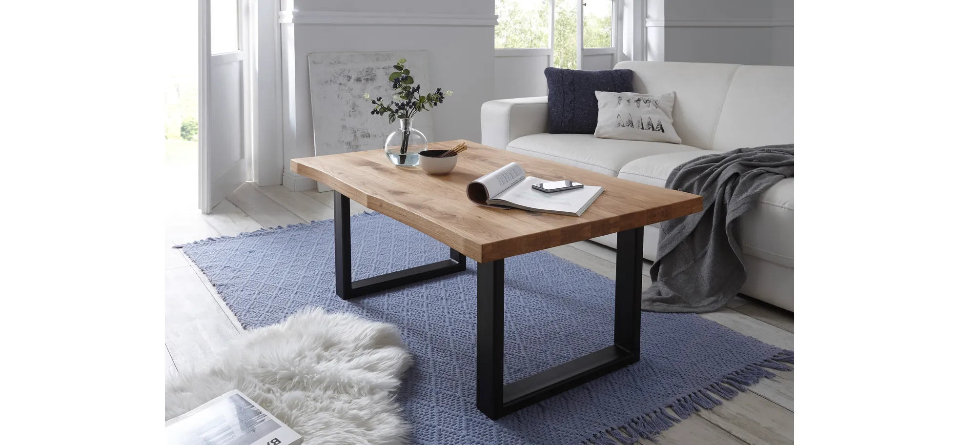 Couchtisch - LBH ca. 110x70x45 cm, Eiche massiv