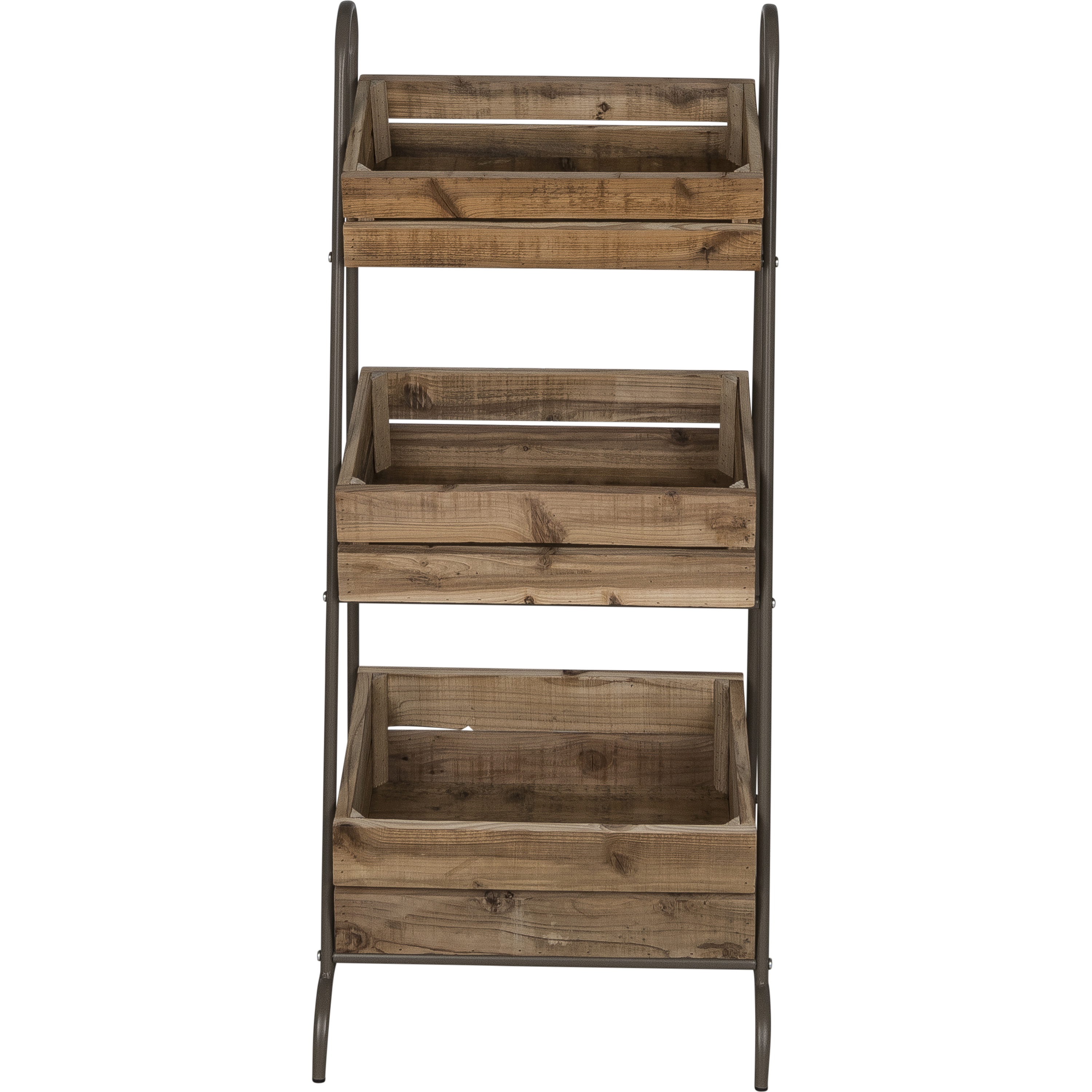 Metallgestell Display - mit holzkisten, 39x43x100cm