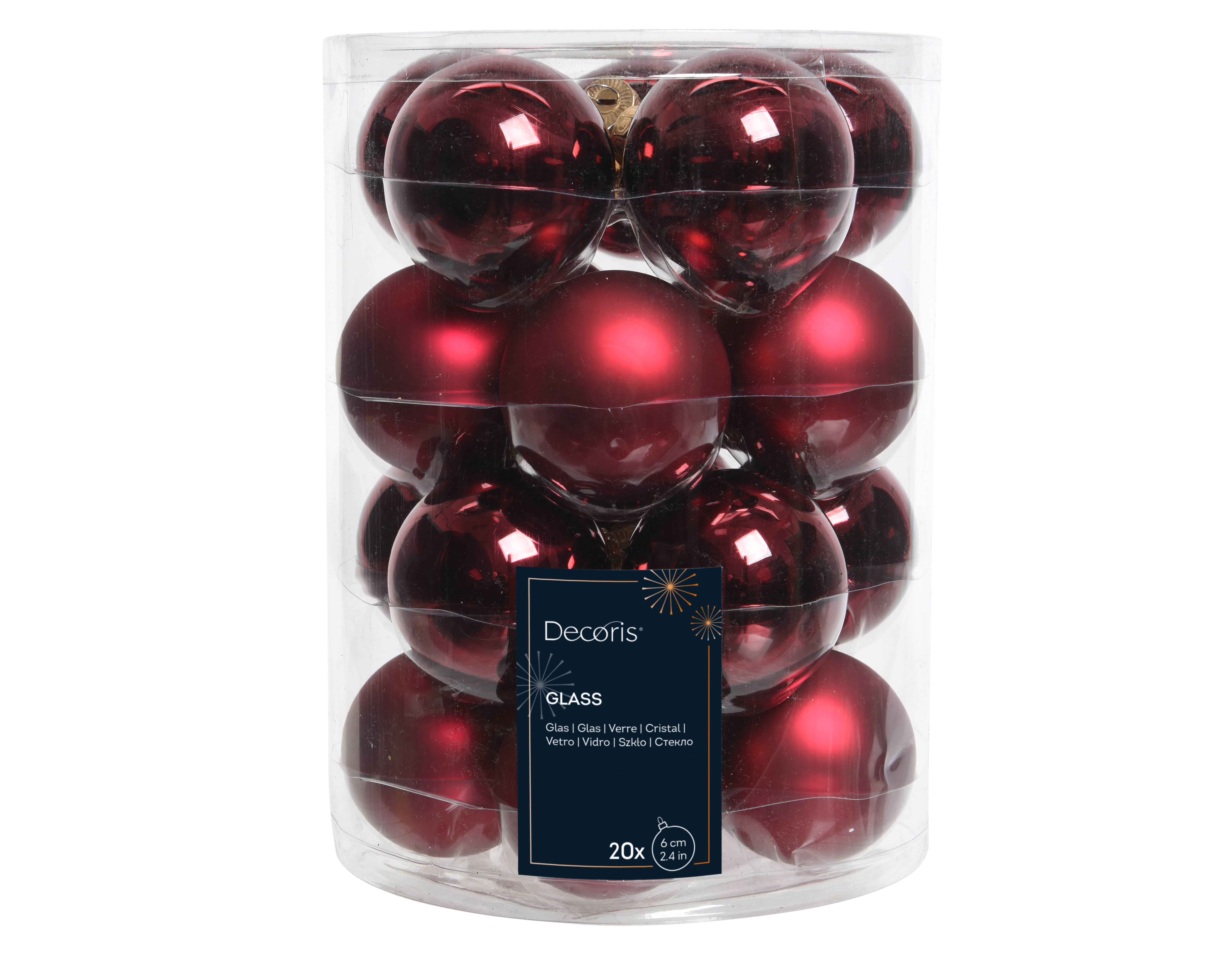 Kugelset 20-er - ochsenblut, Glas, Ø6cm
