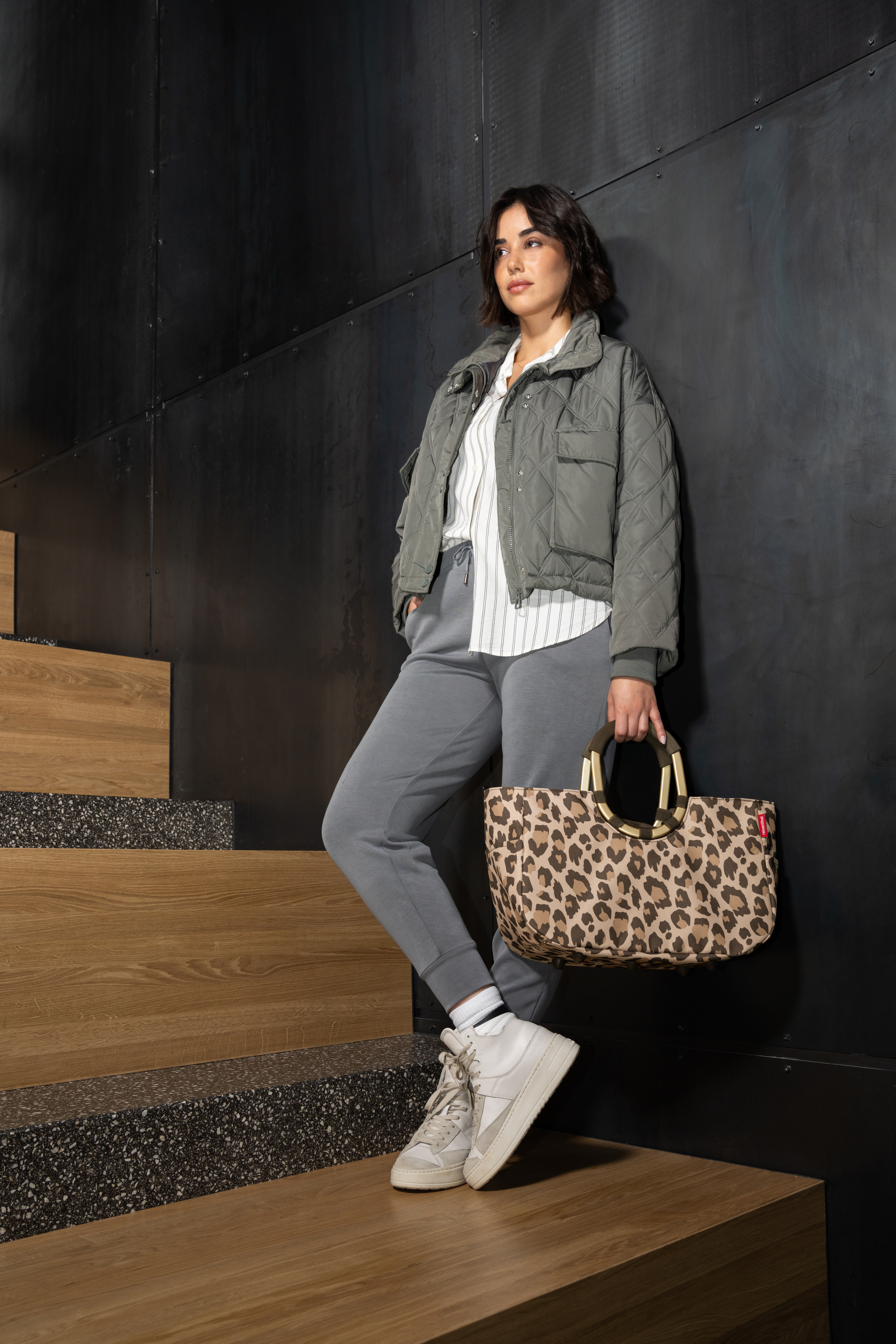 reisenthel, loopshopper M - frame leo macchiato