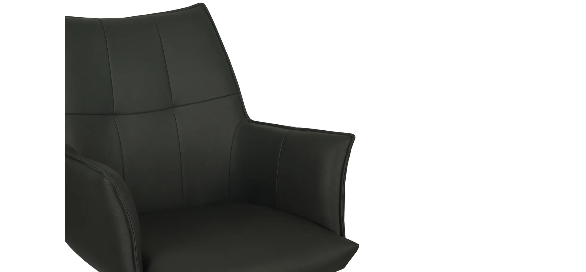 Armlehnstuhl, Stoff schwarz, drehbar - Makana