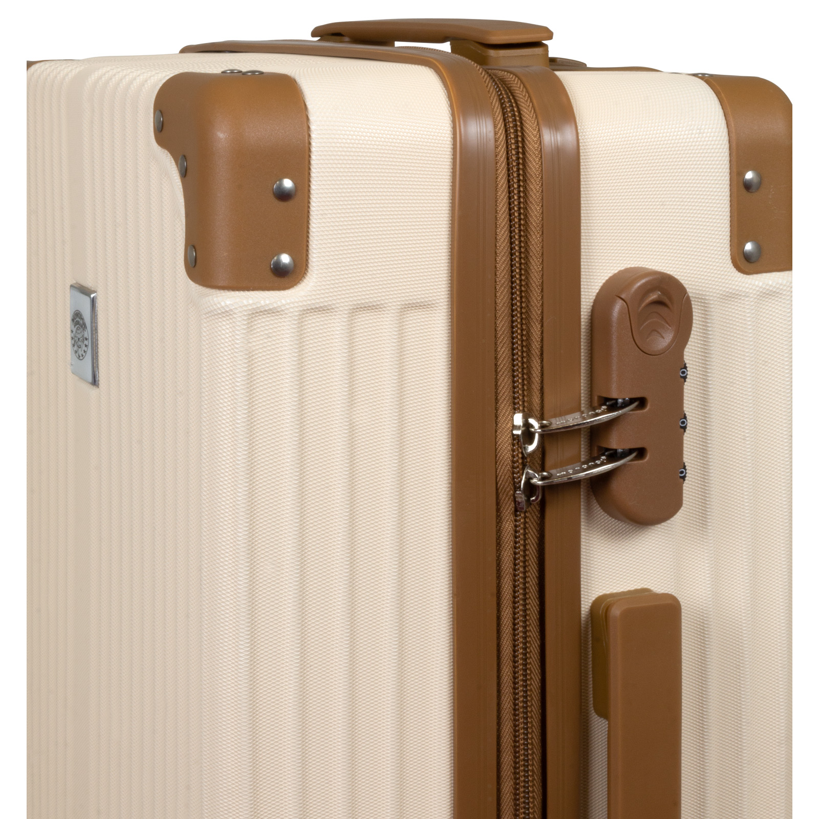 Koffer Barbados, groß - 77cm, doppelräder, beige