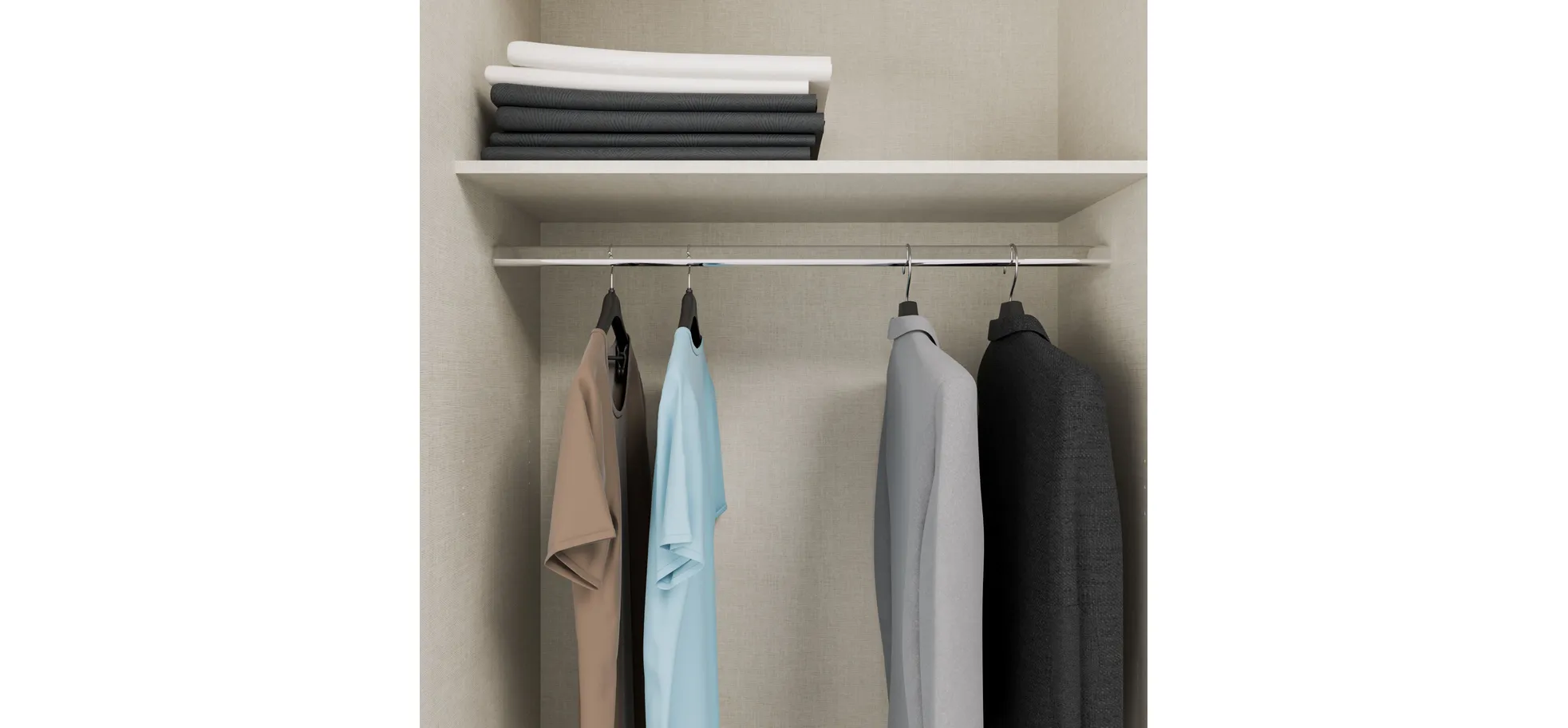 Schwebe-/Drehtürenschrank, Dekor sand - Fahda