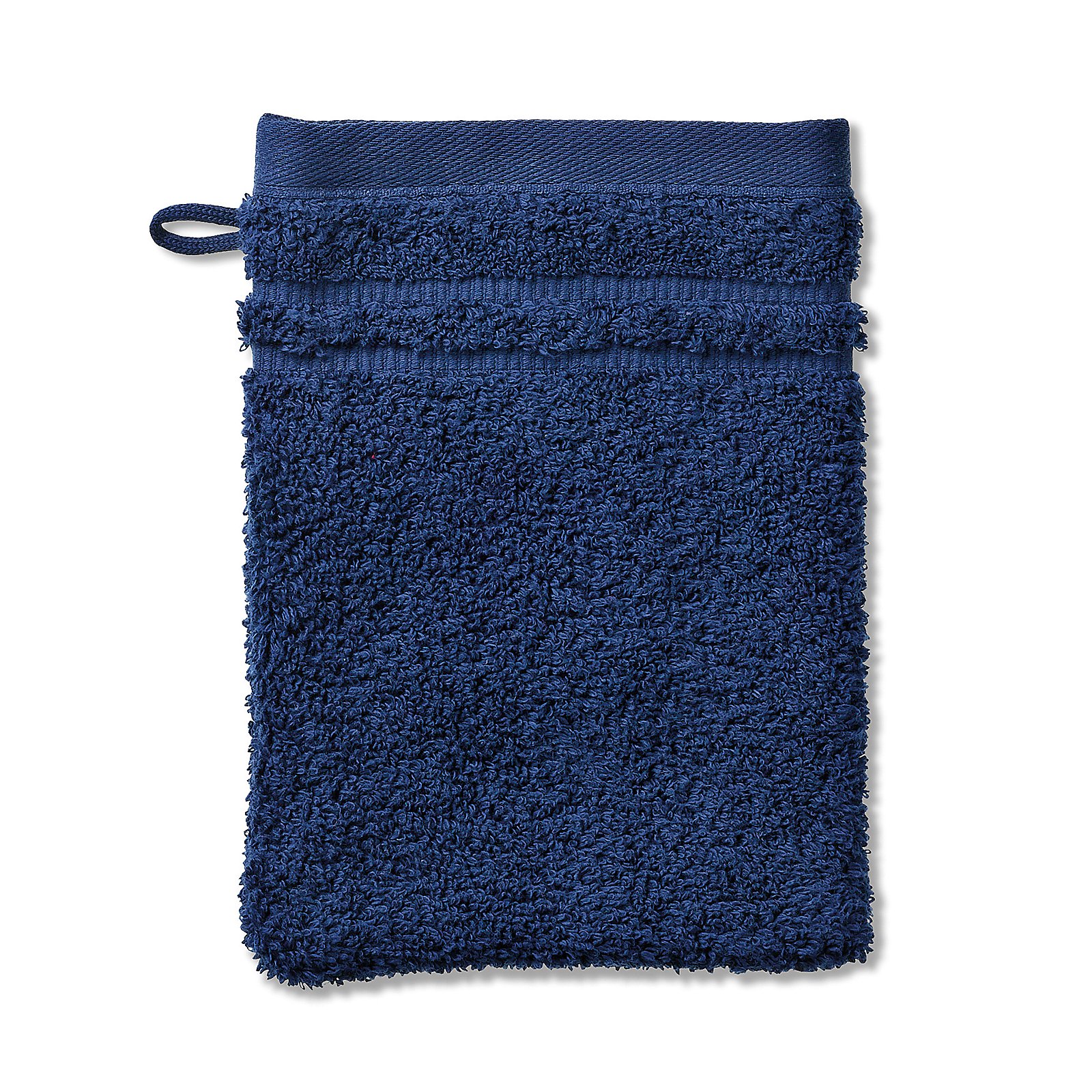 Waschhandschuh Leonora 21x15 cm - 100%Baumwolle Premium marineblau