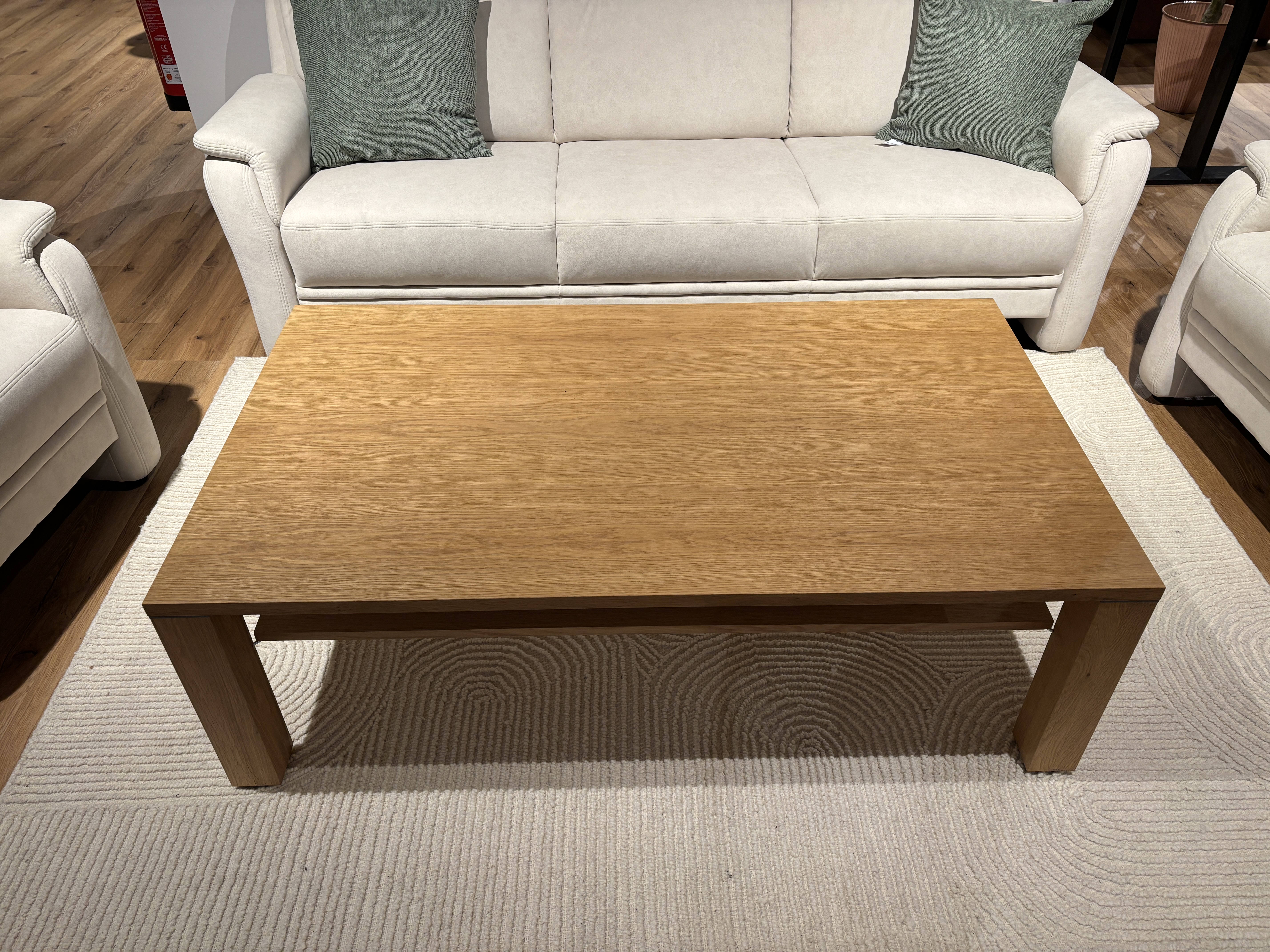 Couchtisch, Eiche Öllack, auf Rollen - 1860