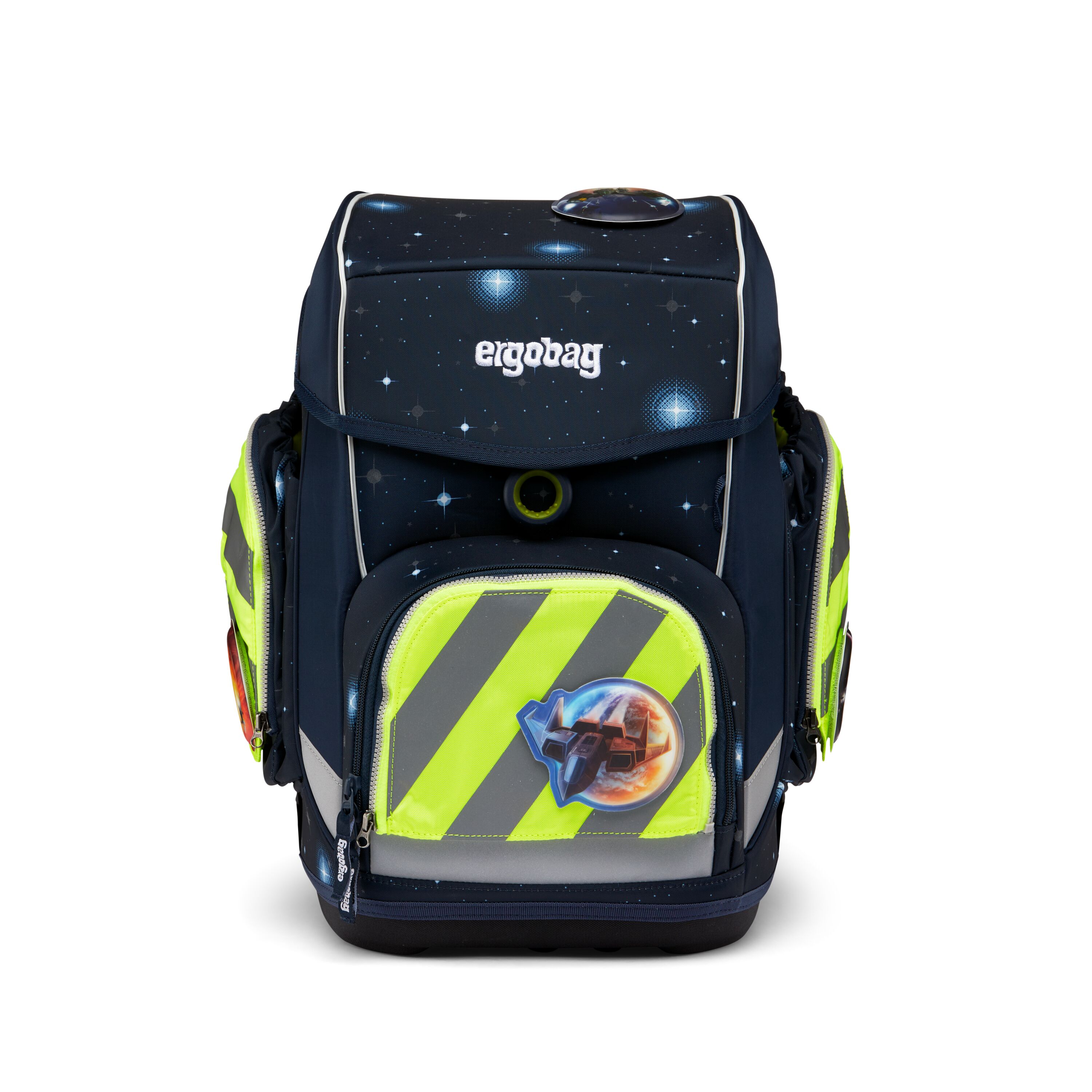 ergobag Sicherheitsset, gelb - fluo zip mit reflektorstreifen