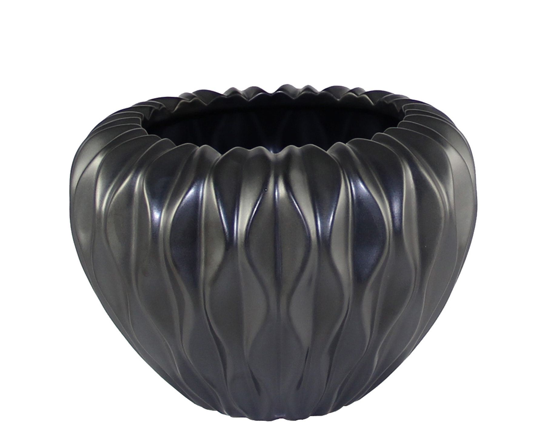 Kübel Baku - effekt-graphit 22cm Ø, 17cm Hoch