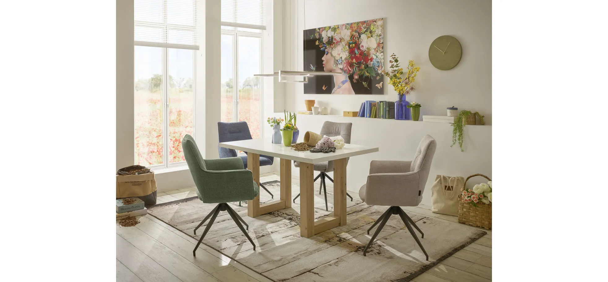 Armlehnstuhl, hellgrau  - Maleen