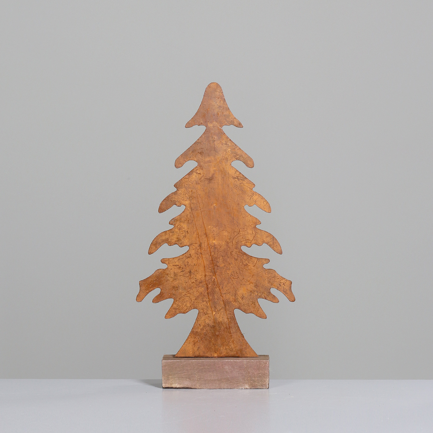 Deko Tannenbaum auf Holzfuß - braun, 50 cm