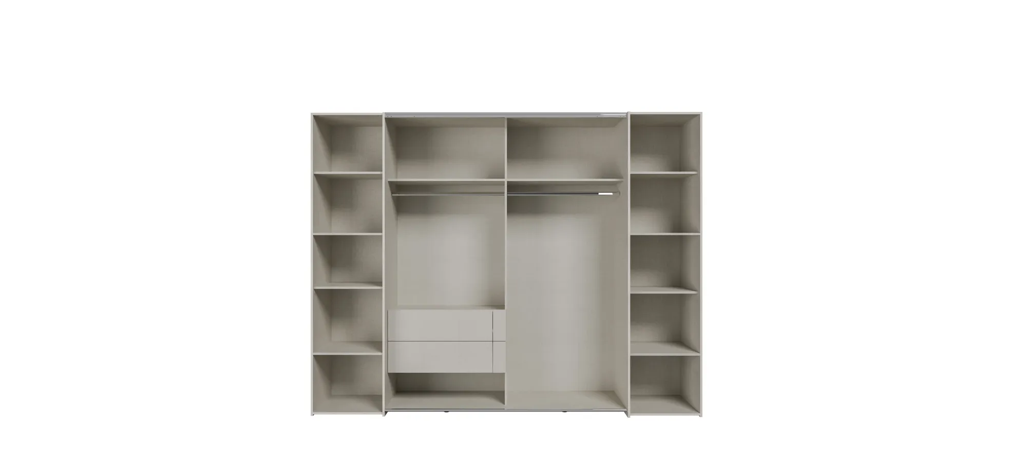 Schwebe-/Drehtürenschrank, Dekor sand - Fahda