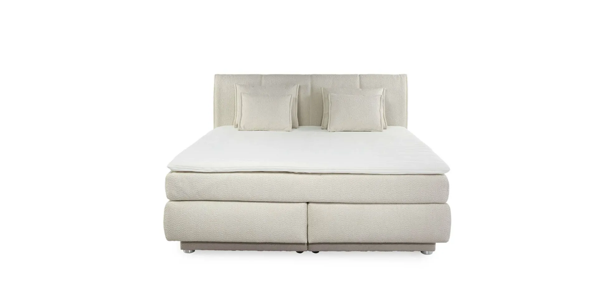 Boxspringbett JILLIAN MIX- Liegefläche ca. 180x200 cm, Stoff, Beige
