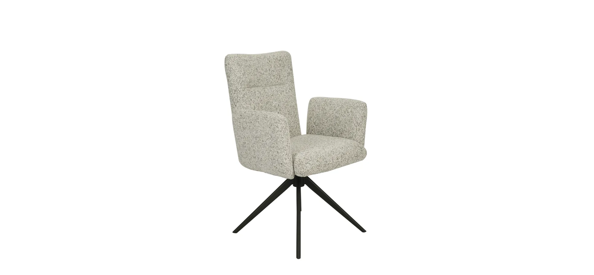 Armlehnstuhl, Stoff schwarz-weiß - Mylene