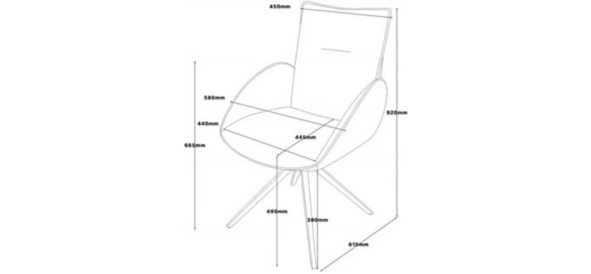 Armlehnstuhl, silberfarben - Maura