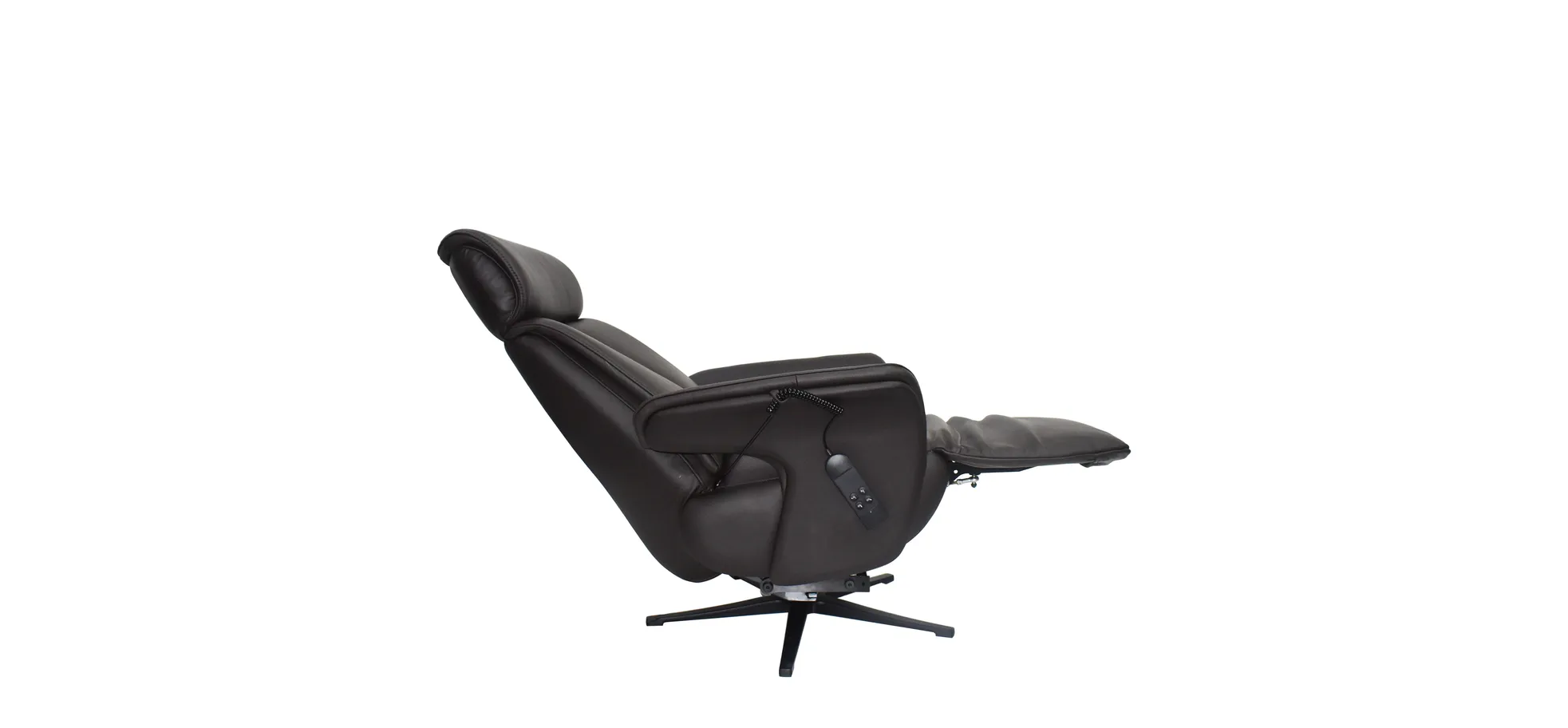 Fernsehsessel, Leder schokobraun - Mathis