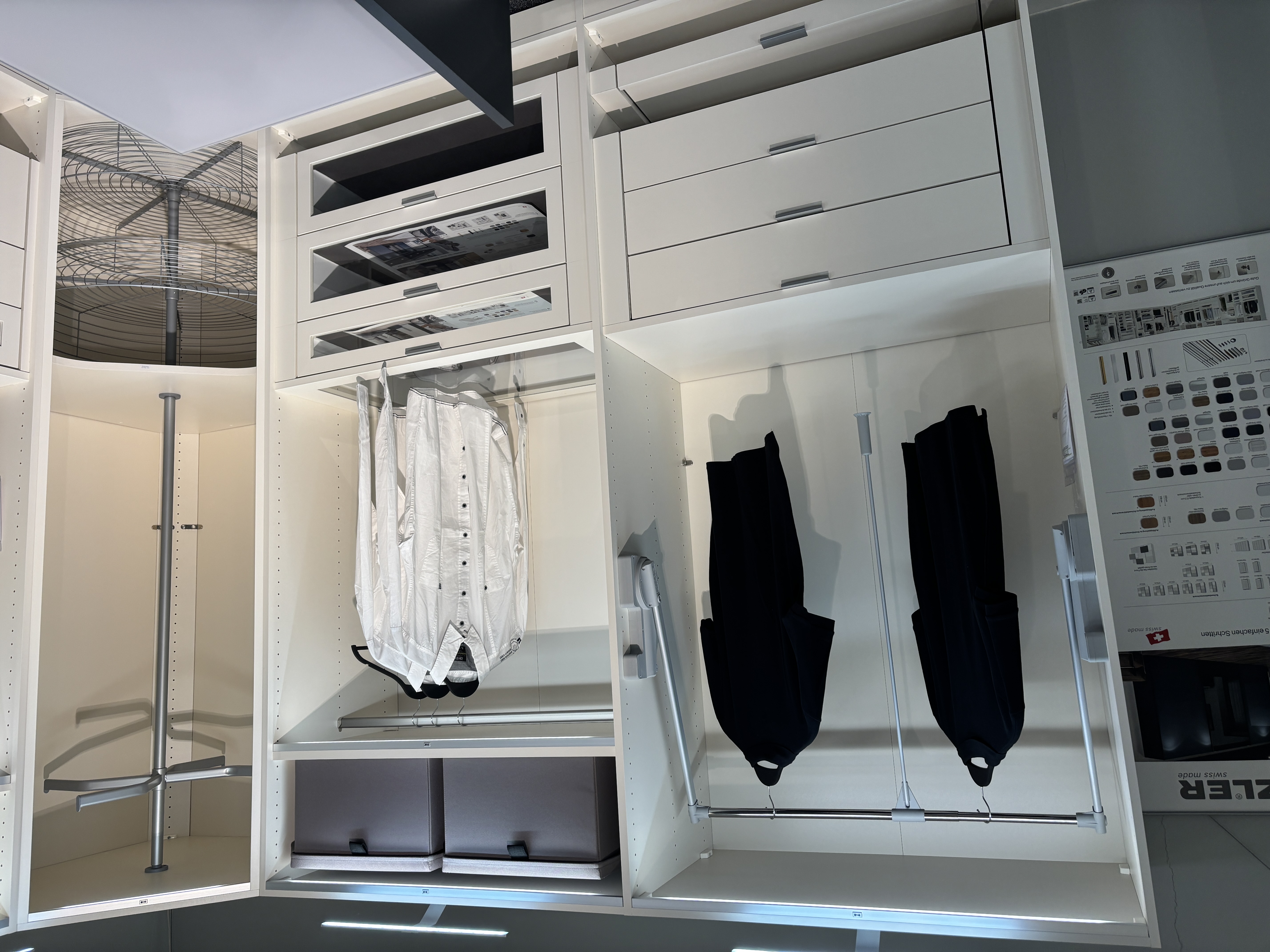 Demokleiderschrank, offen, cremeweiß - Join-It