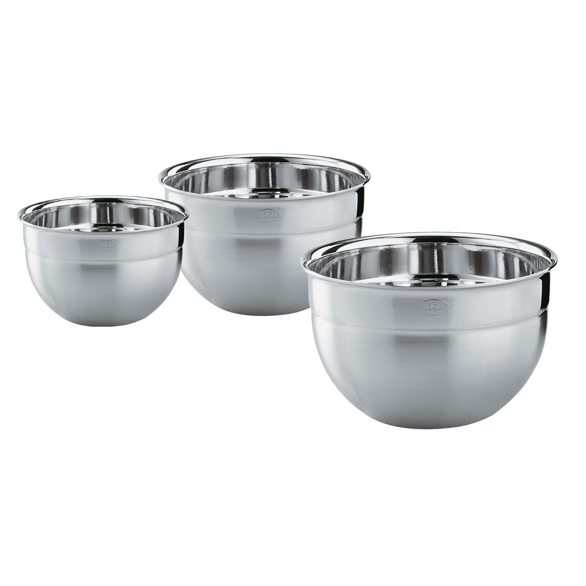 RÖSLE, Schüssel-Set hoch 3-tlg. / 16, 20, 24 cm - Edelstahl