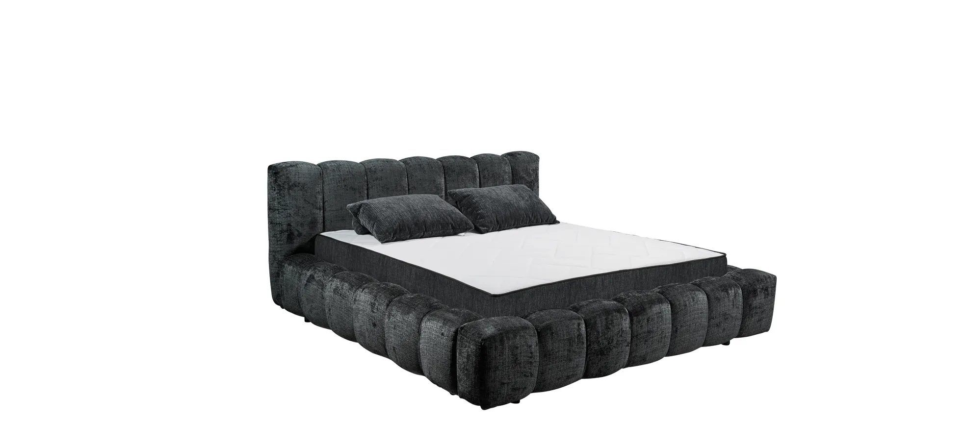 Polsterbettrahmen, black - Eleine