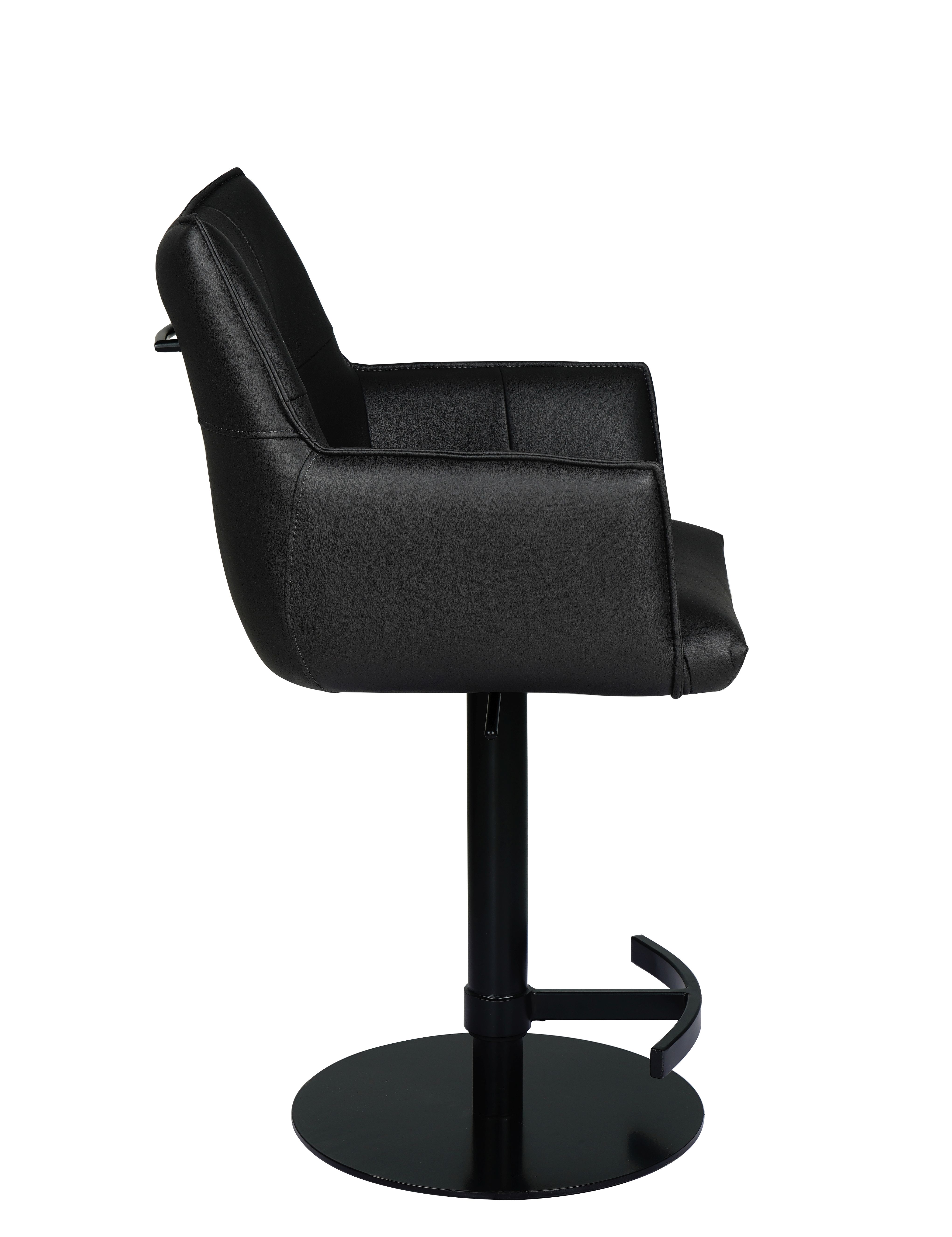 Barhocker, Stoff schwarz  - Makana