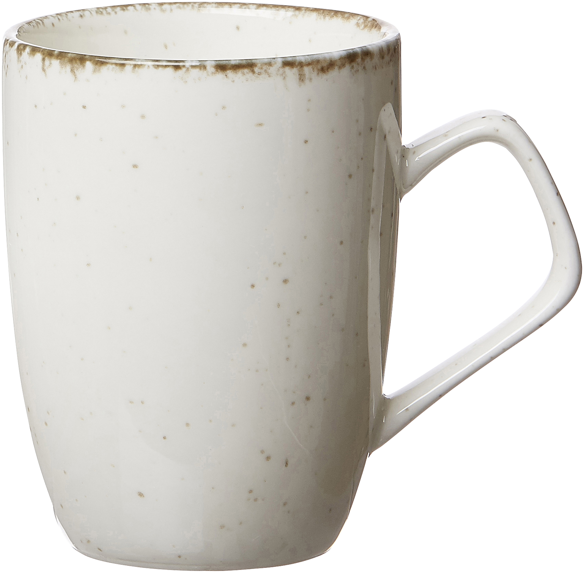 Henkelbecher Casa Creme 380 ml - Porzellan, spülmaschinenfest, rund, beige