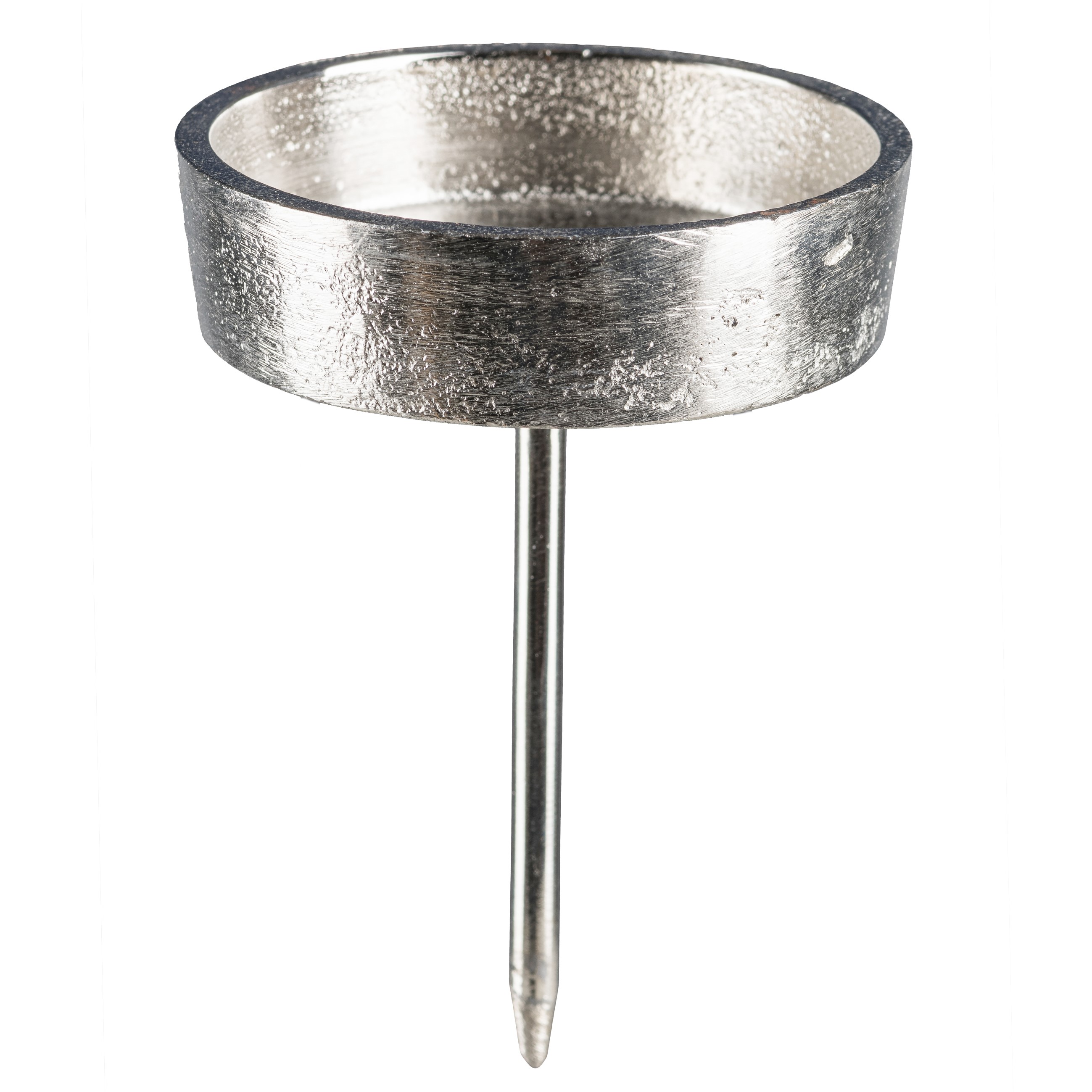 Kerzenhalterpin - alu, silber, 6,5x8,5cm Kerzenhalterpin - alu, silber, 6,5x8,5cm