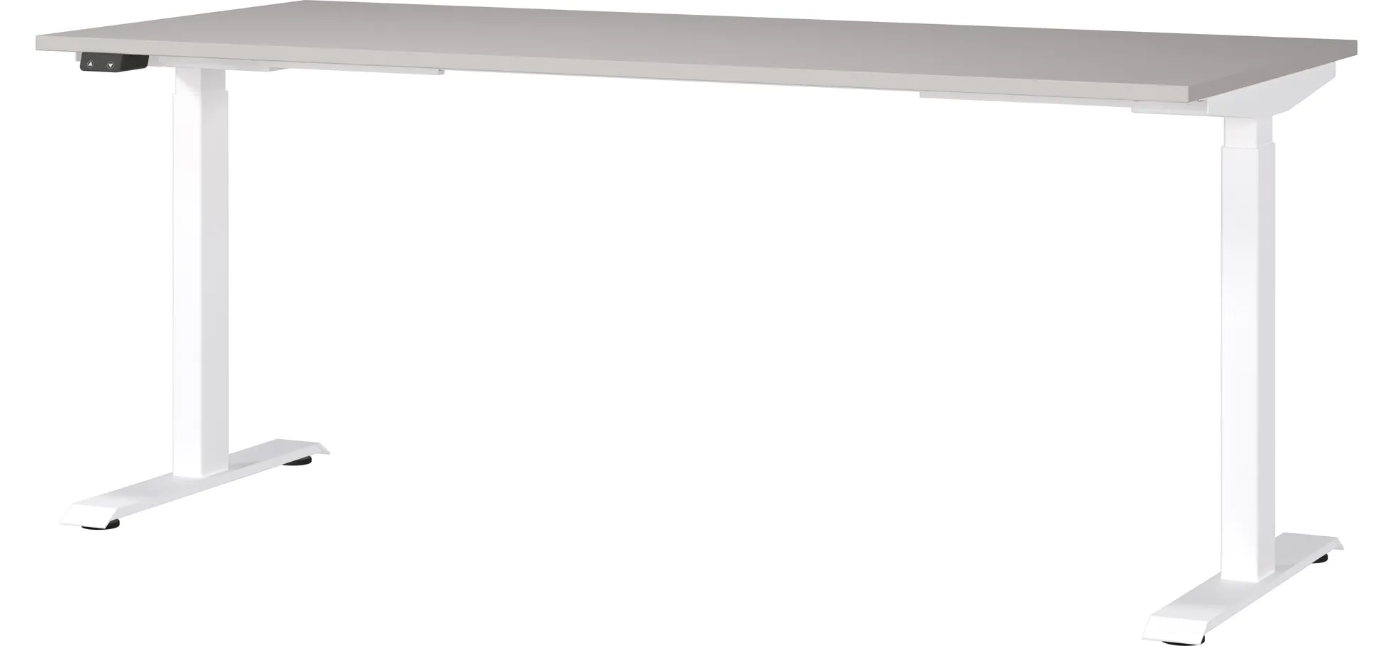 Schreibtisch GELI - höhenverstellbar, LB ca. 180x80 cm, Kaschmir, Weiß