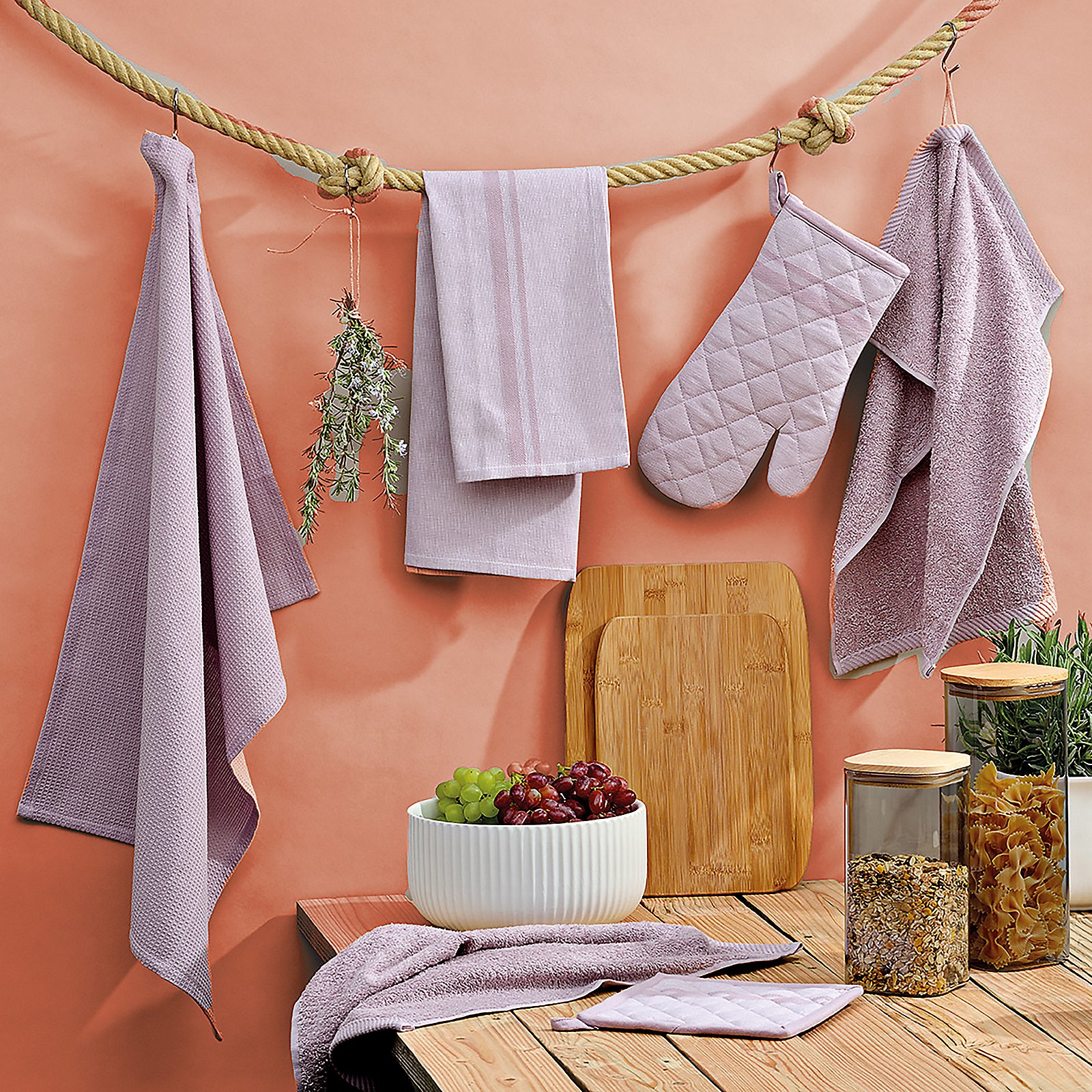 Geschirrtuch Tia 50x70 cm - 100%Baumwolle nougat