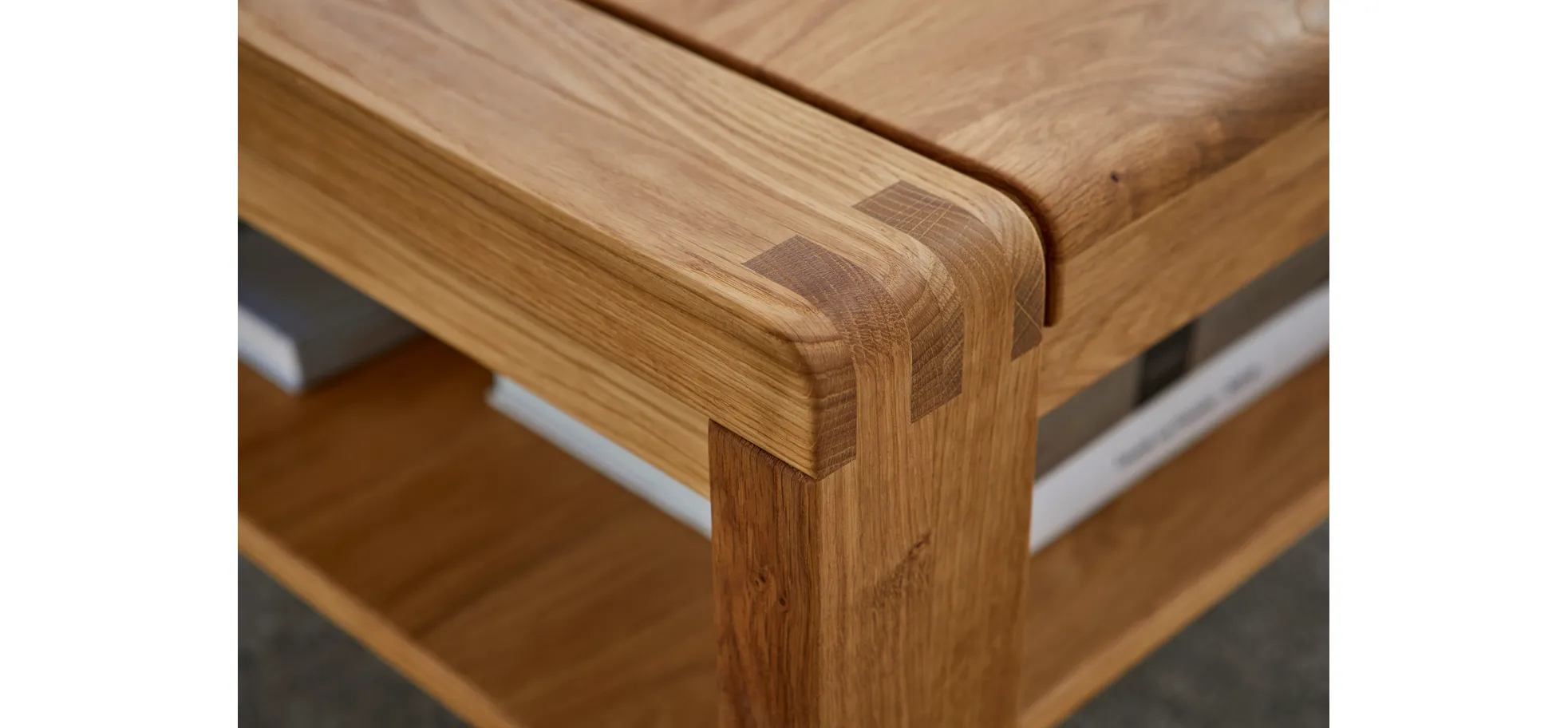 Couchtisch Cartago Soft - BHT ca. 90x45x90 cm, Wildeiche massiv, natur geölt