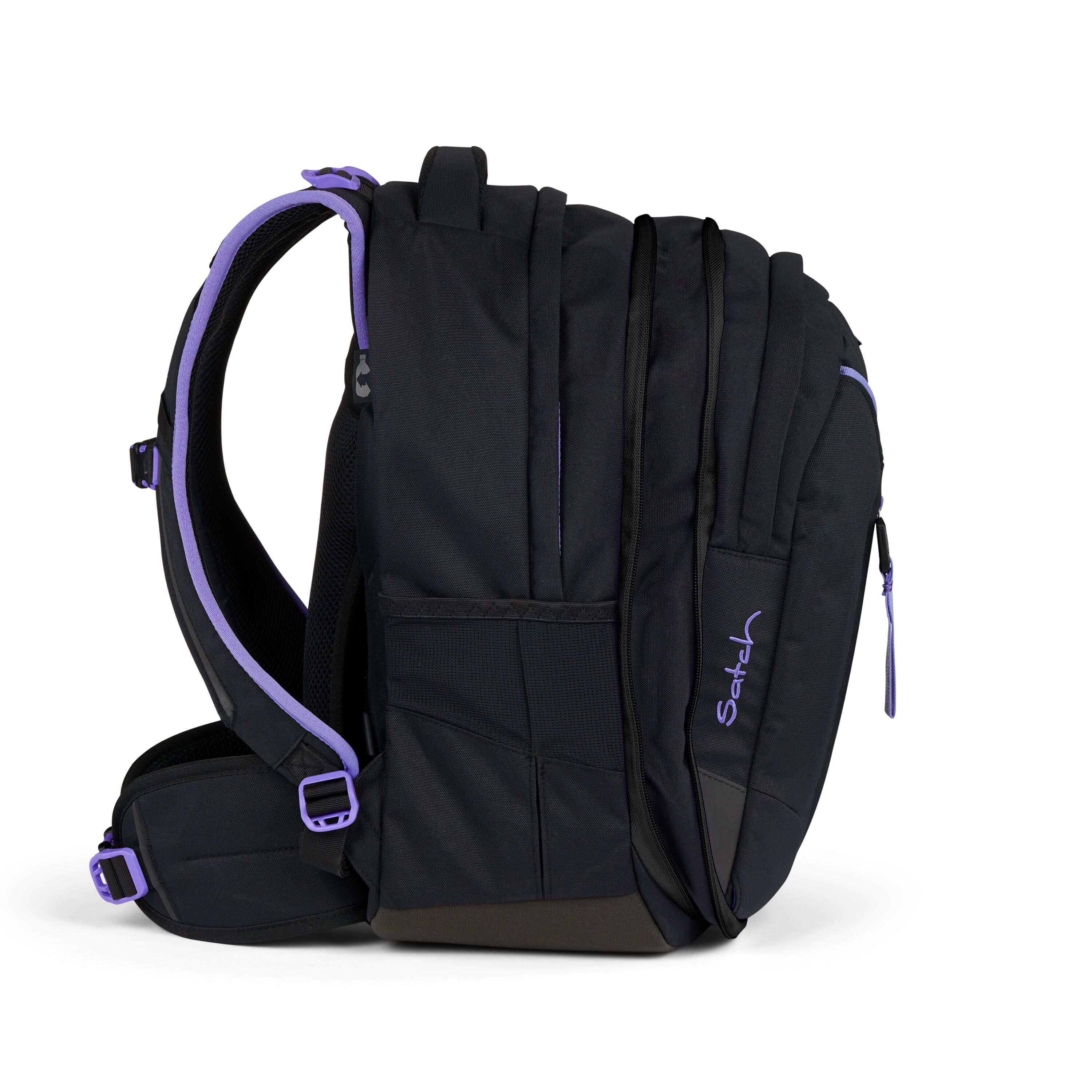 Schulrucksack Purple Phantom - schwarz