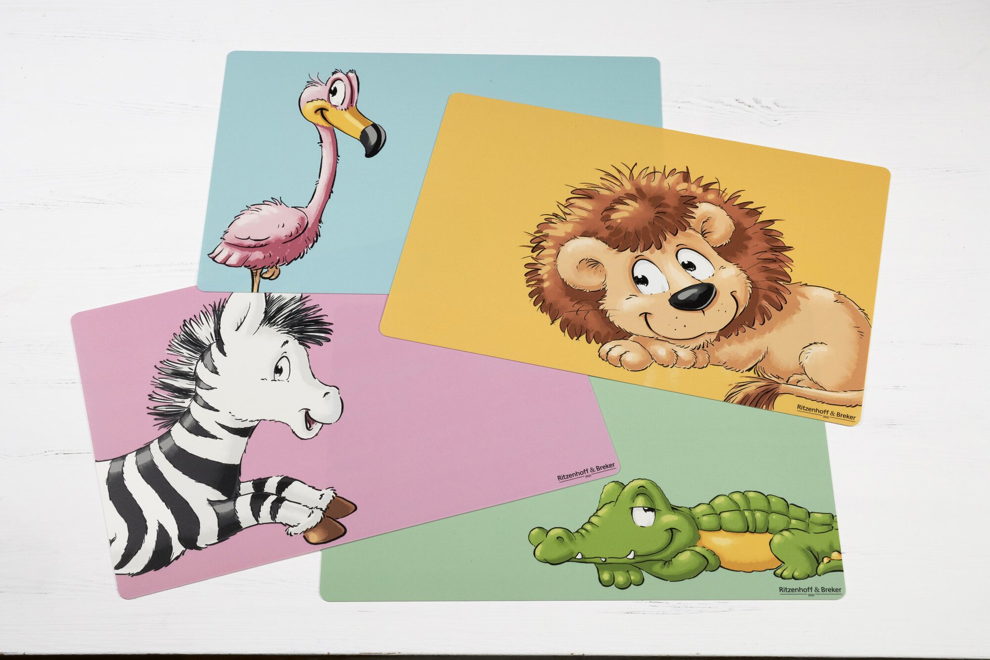 Platzmatte Happy Zoo Flo 30 x 45 cm - Kunststoff, rechteckig