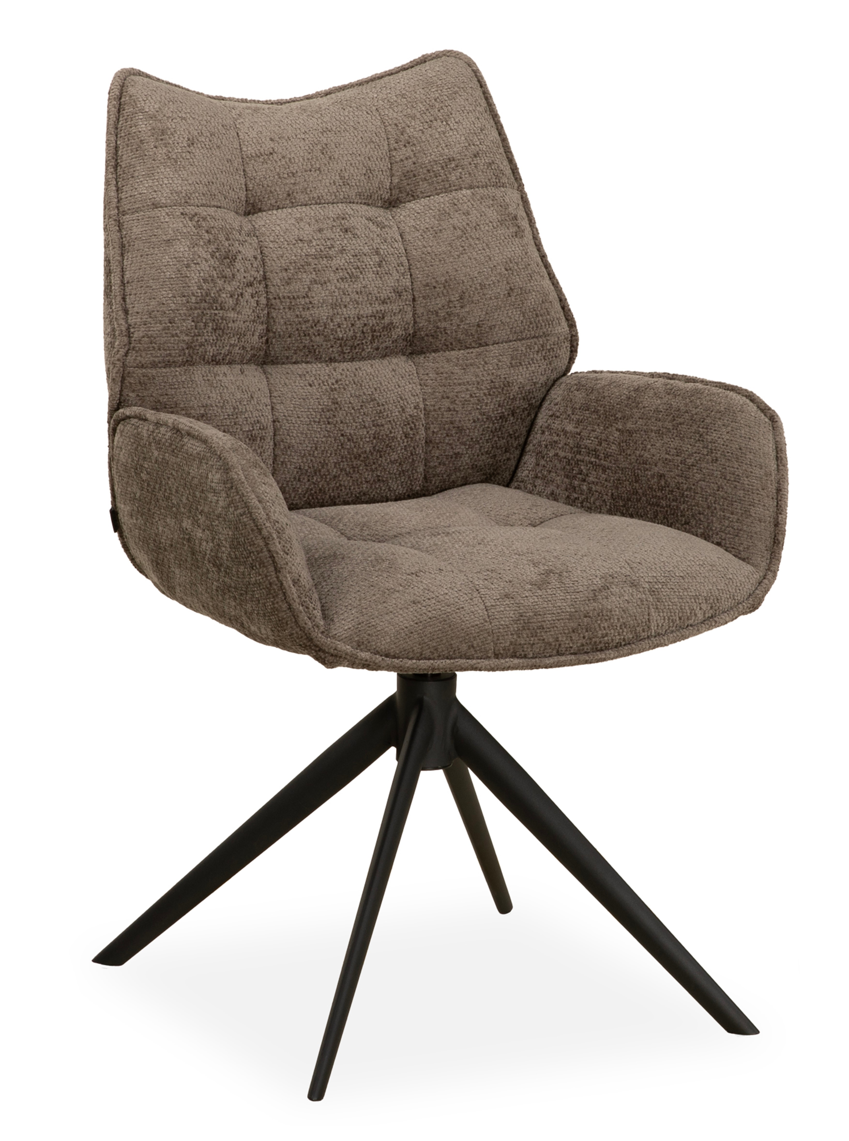 Stuhl, mit Armlehnen,drehbar,Polster taupe - MyStyle 4005