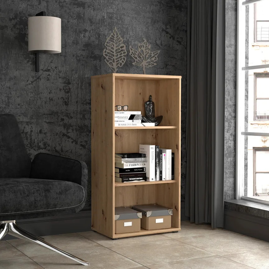 Regal Faik, Eiche Sonoma Nachbildung - 6 offene Fächer, ca. 54 B x 111,1 H