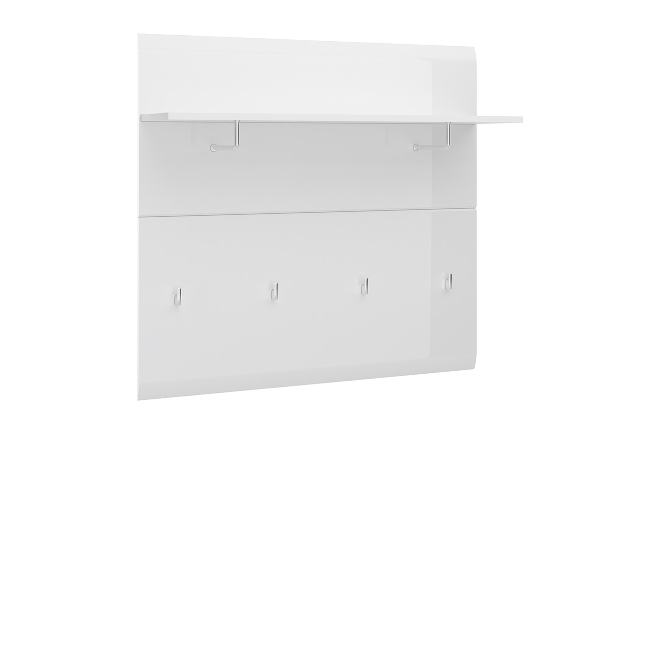 Garderobenpaneel, MDF weiß hochglanz - Werena