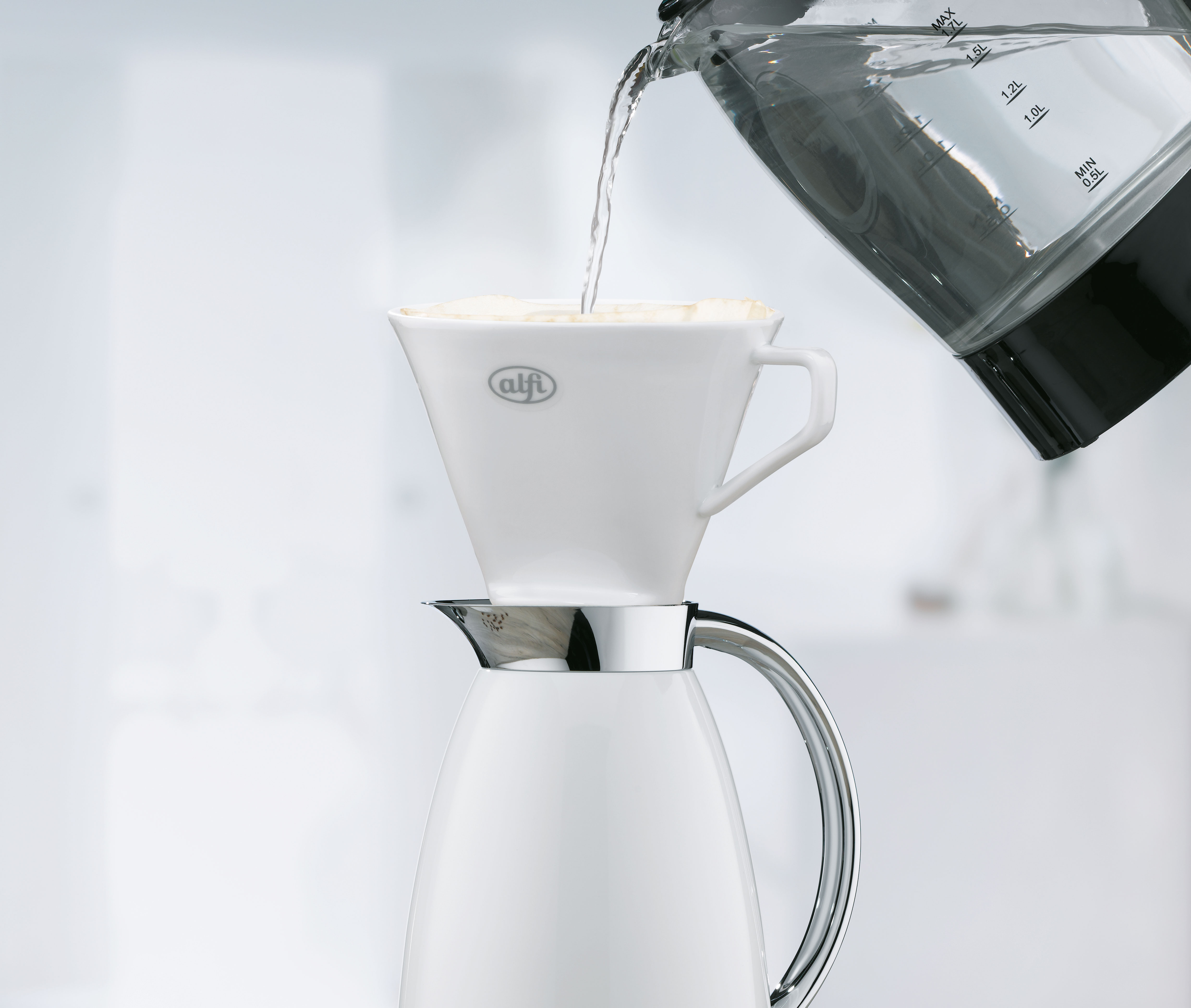 Kaffeefilter,  Größe 4, Porzellan weiß - Aroma Plus