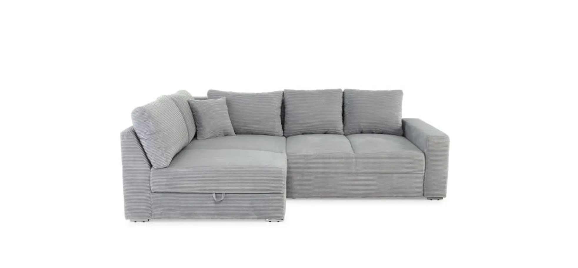 Ecksofa JANIS - 2,5-Sitzer, Ecke rechts inkl. Schlaffunktion , Stoff, Hellgrau Ecksofa JANIS - 2,5-Sitzer, Ecke rechts inkl. Schlaffunktion , Stoff, Hellgrau