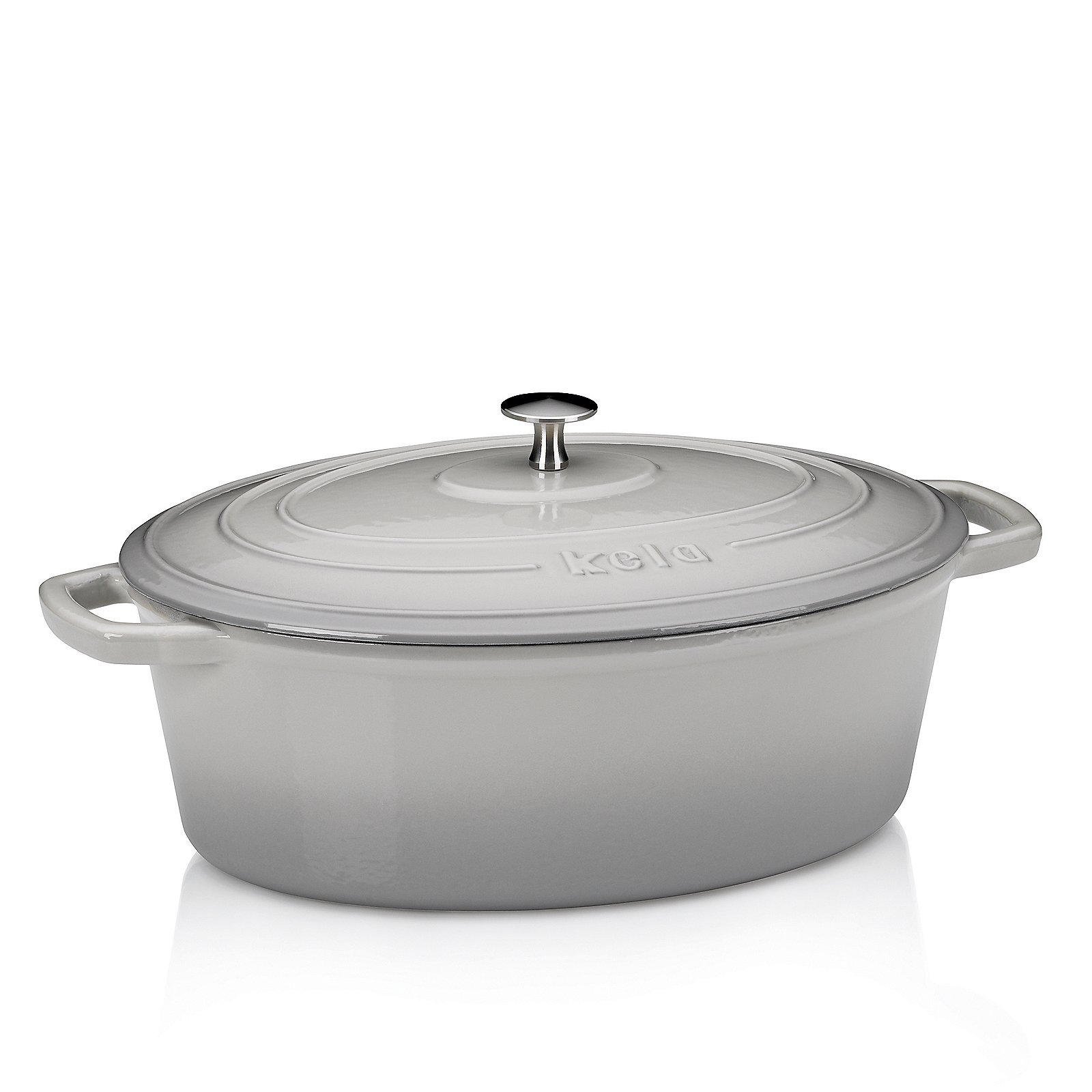 Bräter Calido, ca. 6l - oval, grau