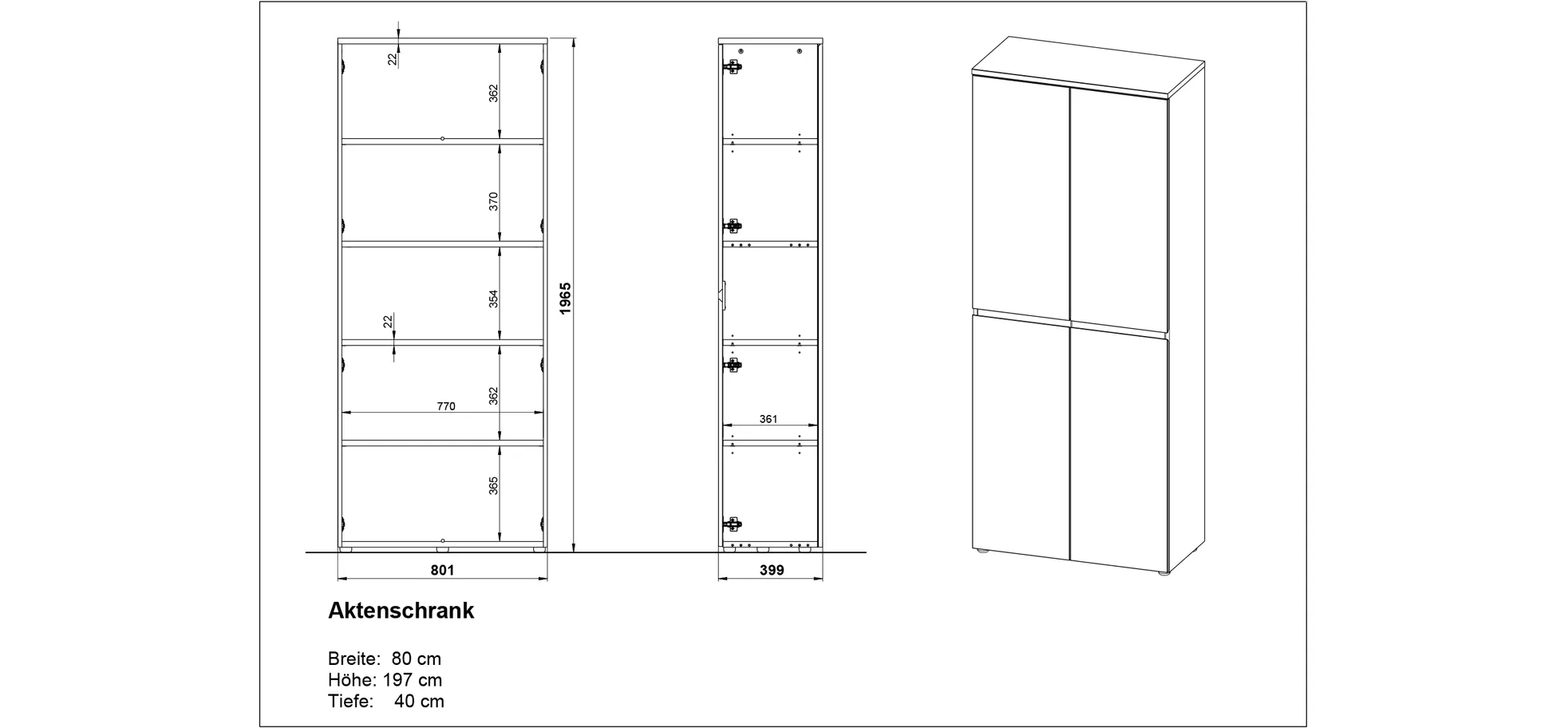 Aktenschrank GRIFFIN - B ca. 80 cm, Graphit, Eiche Nachbildung Aktenschrank GRIFFIN - B ca. 80 cm, Graphit, Eiche Nachbildung
