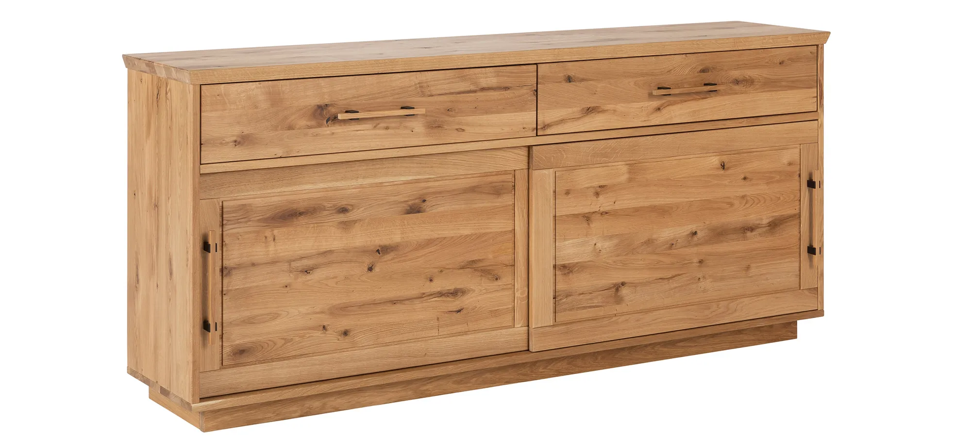 Sideboard, Wildeiche massiv natur geölt - Oreia