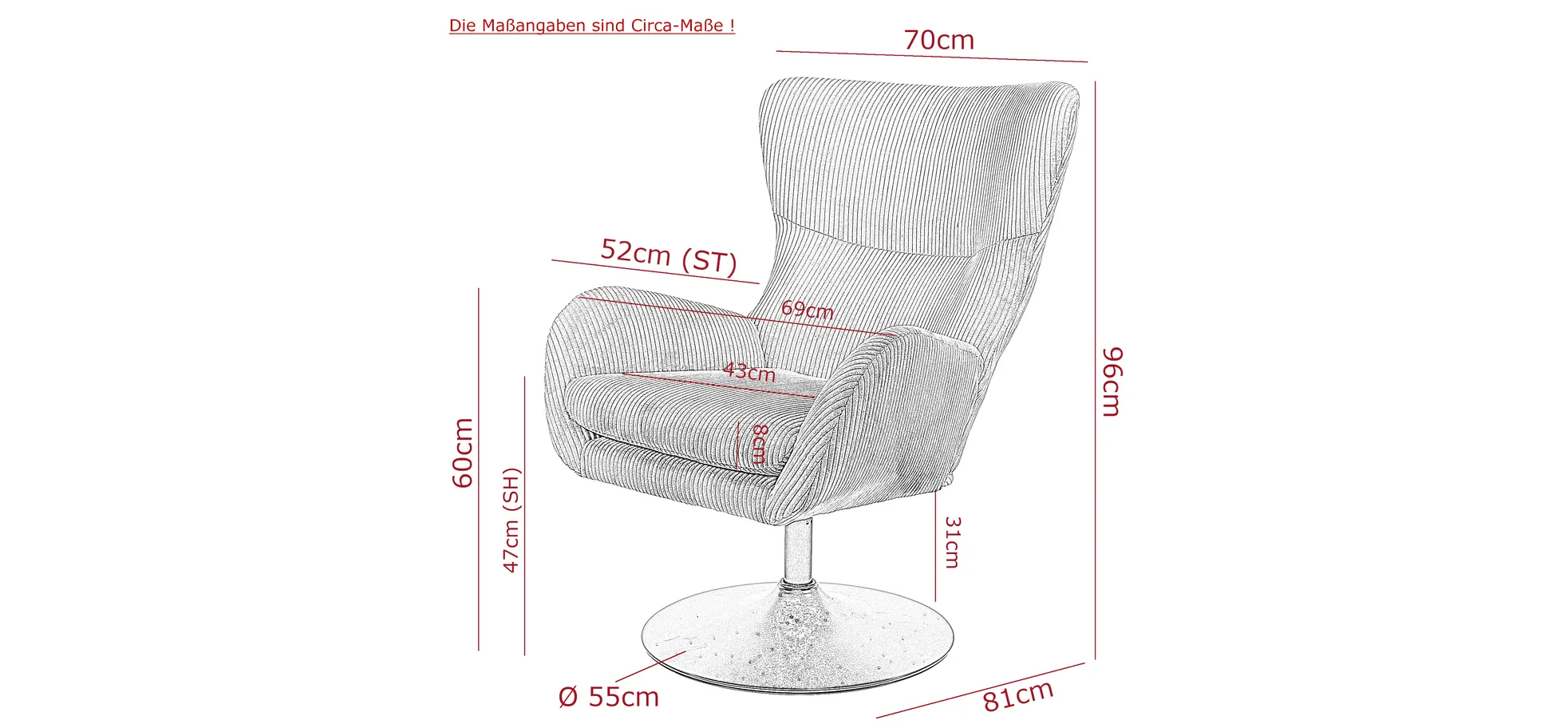 Sessel, beige - MyStyle 2159