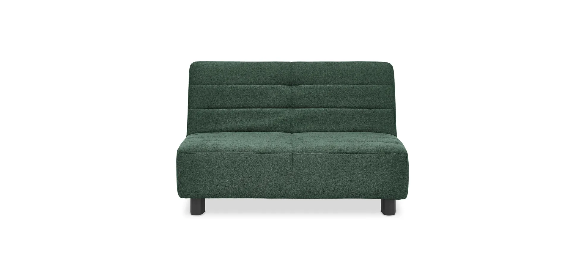  Faltsofa Easy - 2-Sitzer ohne Armlehne, ca. 140 cm inkl. Schlaffunktion, Stoff, Dunkelgrün