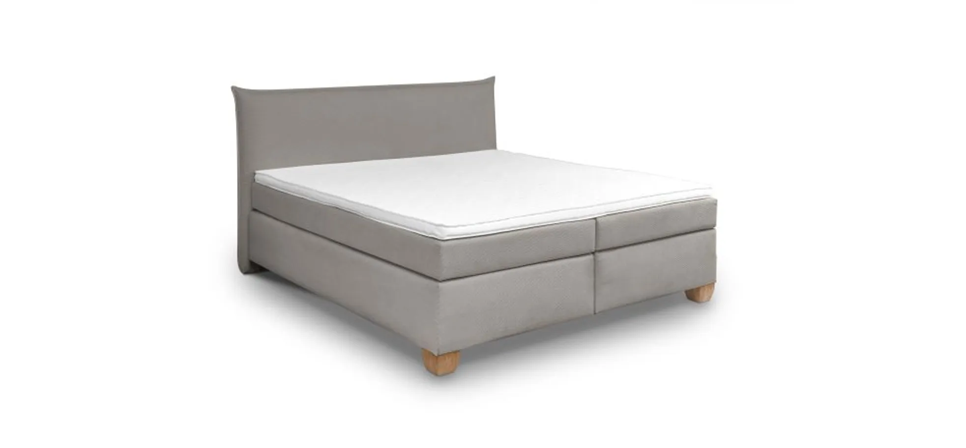  Boxspringbett HADAI- Liegefläche ca. 180x200 cm, Stoff, Dunklegrau, Bonell/Bonell