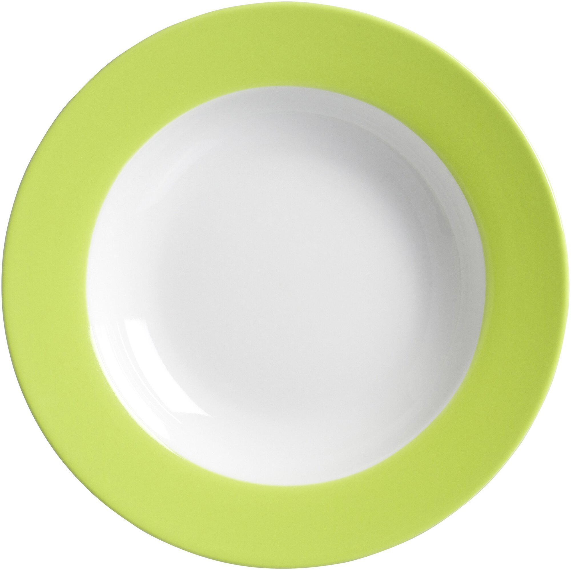 Suppenteller Doppio Grün 22 cm - Porzellan, sü