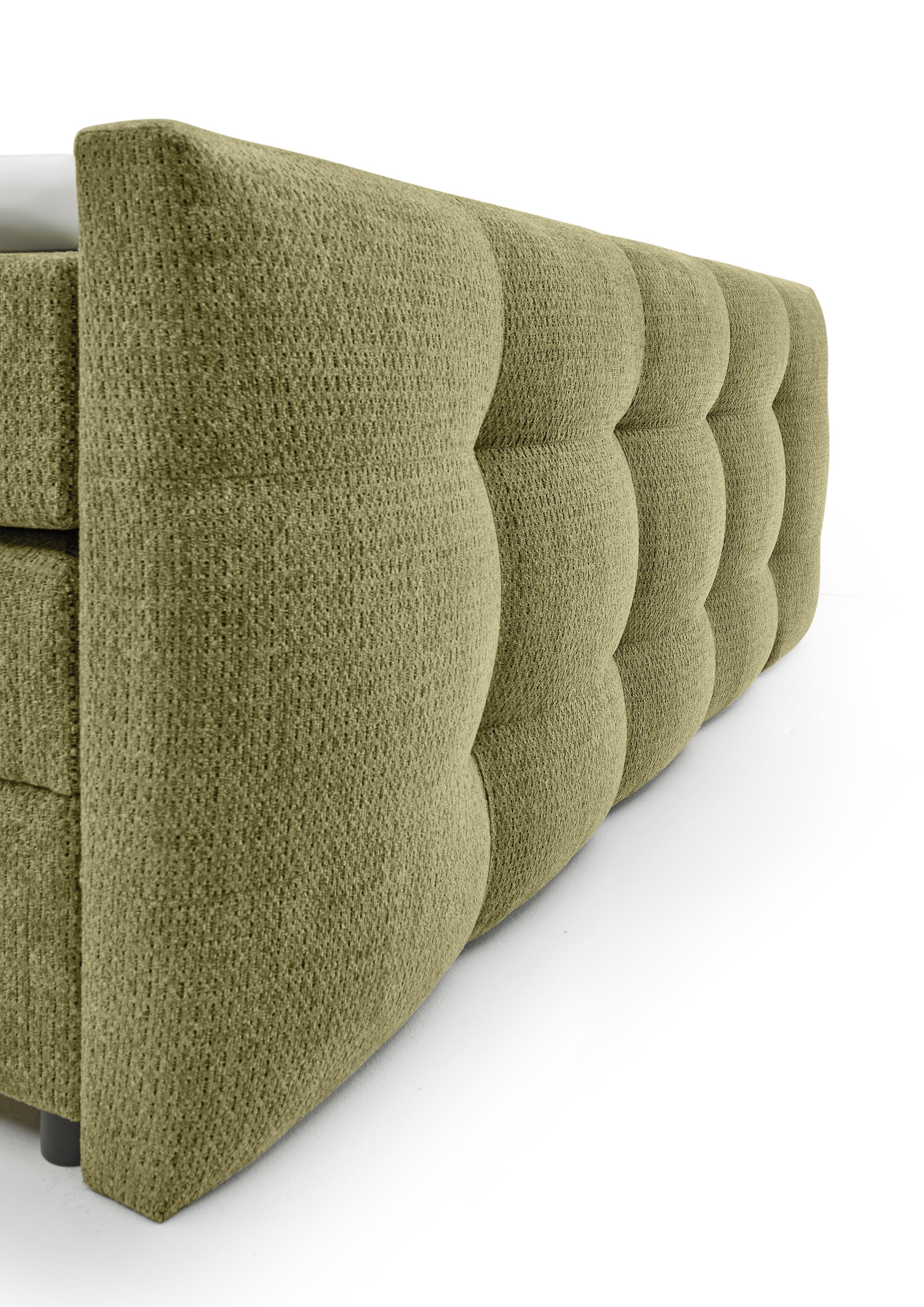 Boxspringbett, Stoff Grün - Sandrin I