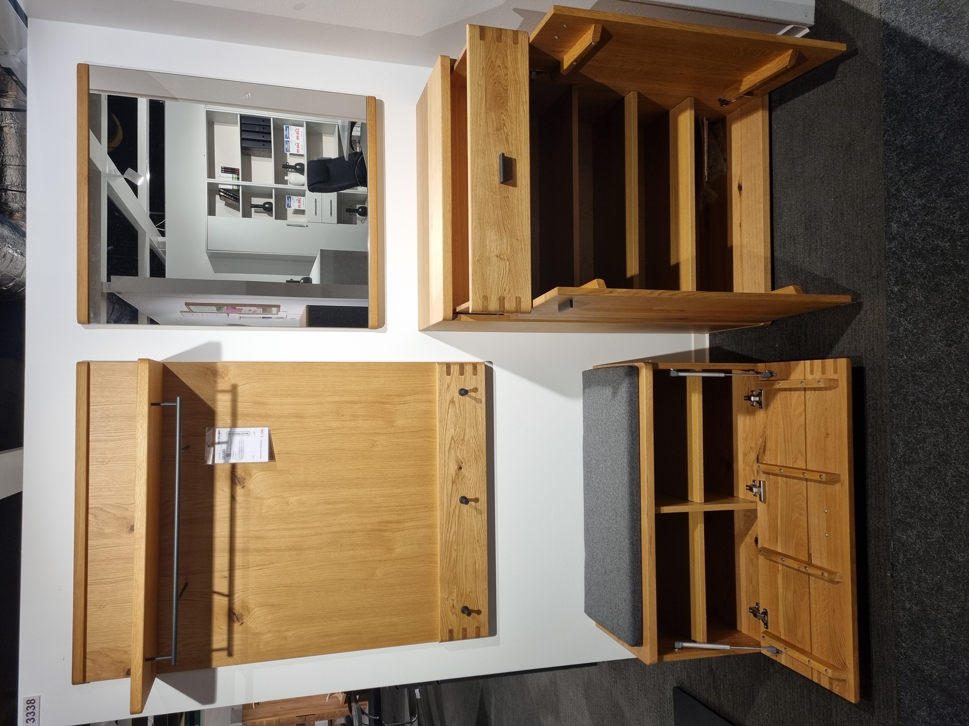 Garderobenkombi, Ast/Balkeneiche - LS24 Diamana