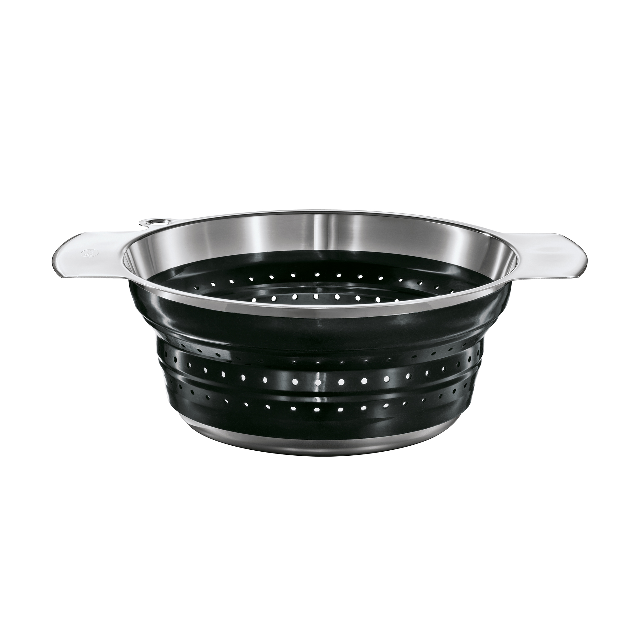 RÖSLE, Seiher faltbar schwarz Ø 24 cm - Edelstahl, Silikon